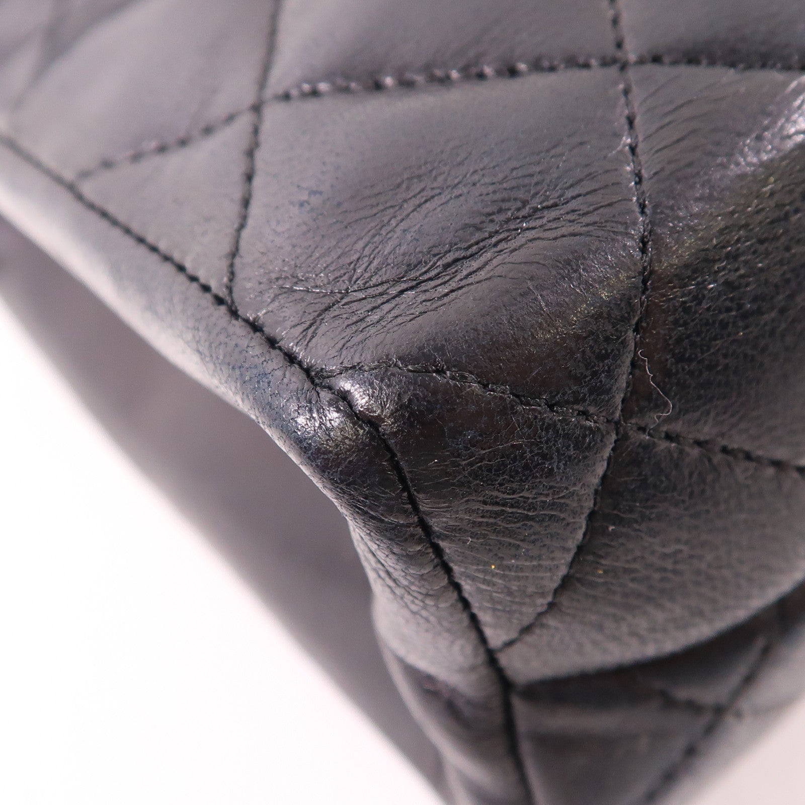 CHANEL CC GHW Chain Shoulder Bag Lambskin Leather Black