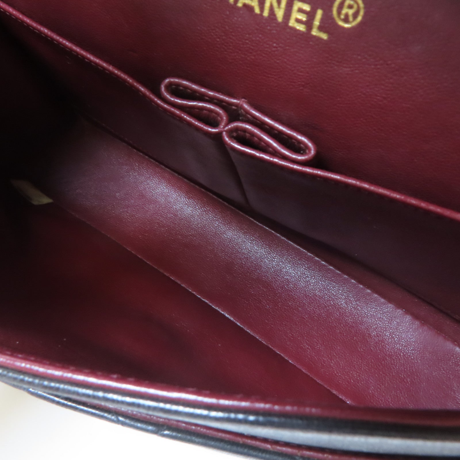 CHANEL 菱格羊皮皮革Vintage Classic 25金扣鏈帶肩背袋黑色