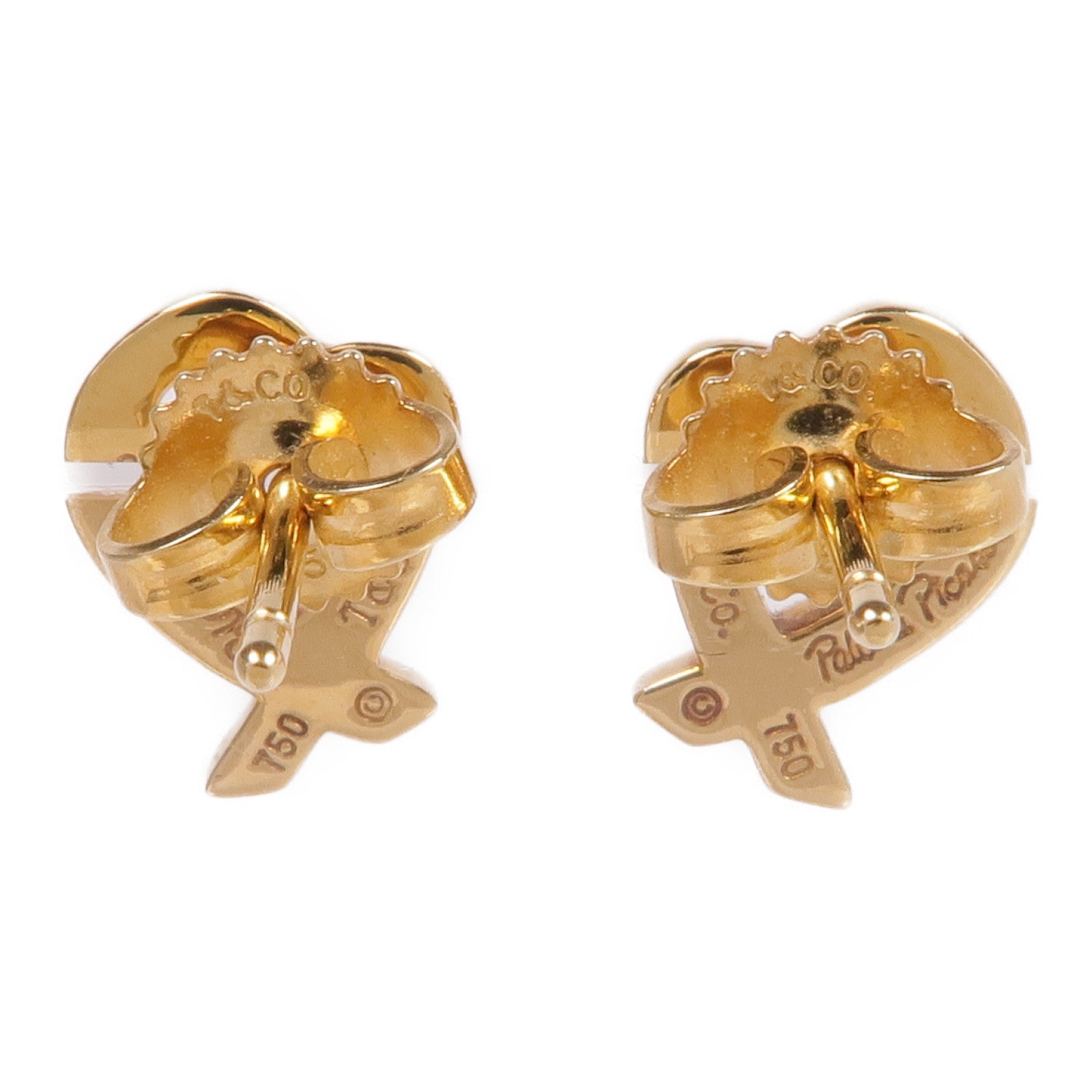 TIFFANY＆CO 18K黃金Loving Heart Earrings耳環