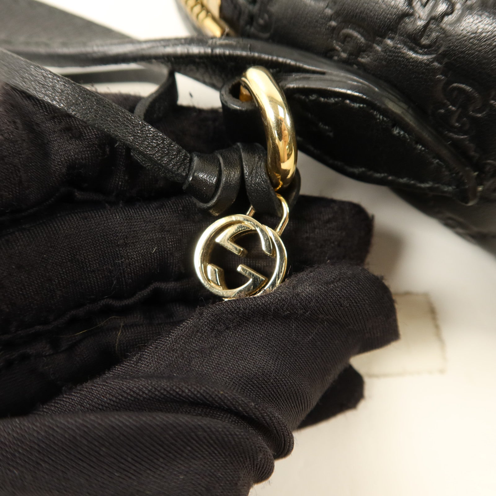 GUCCI 牛皮皮革Mini Bree金扣肩背袋