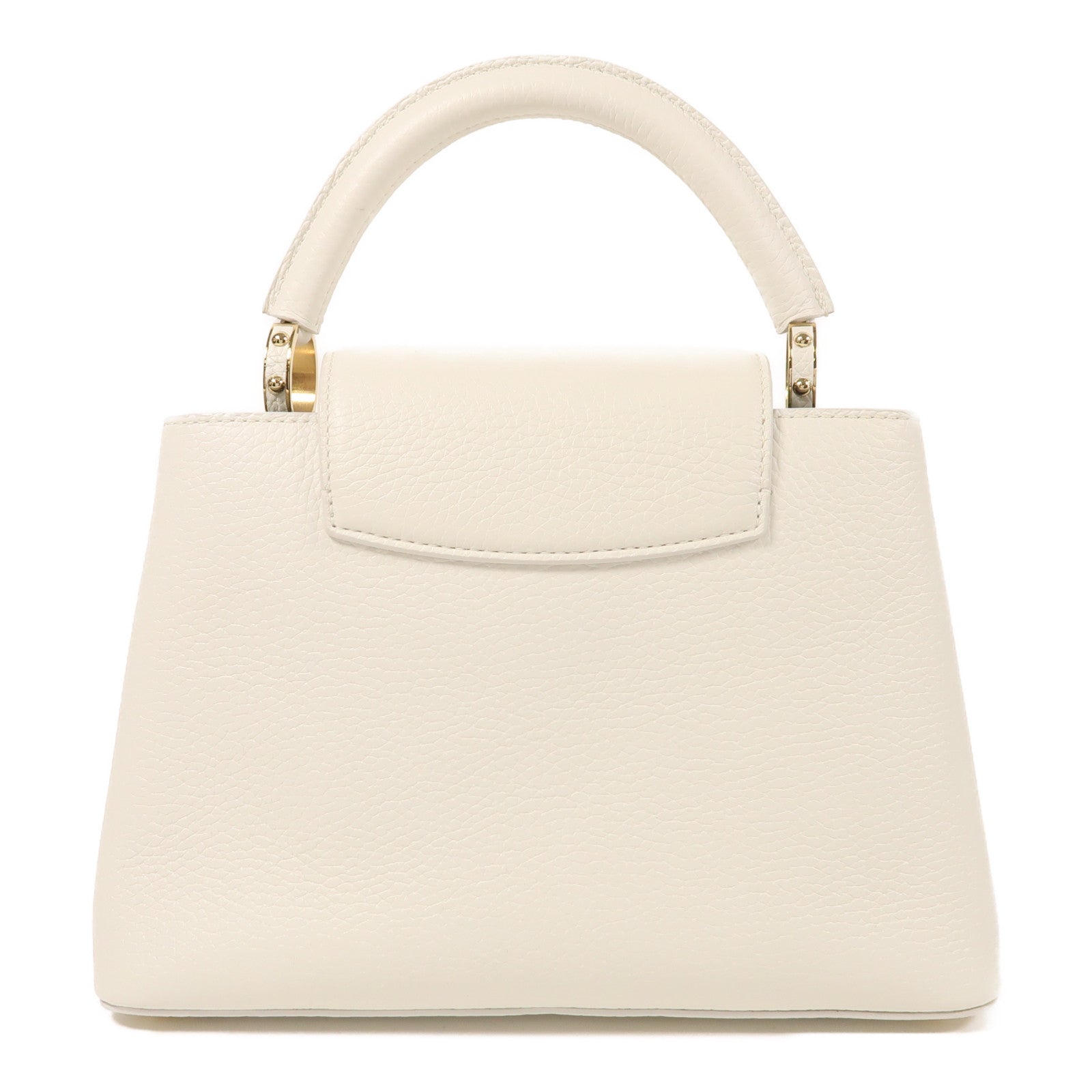 LOUIS VUITTON Taurillon Capucines BB金扣手挽肩背兩用袋