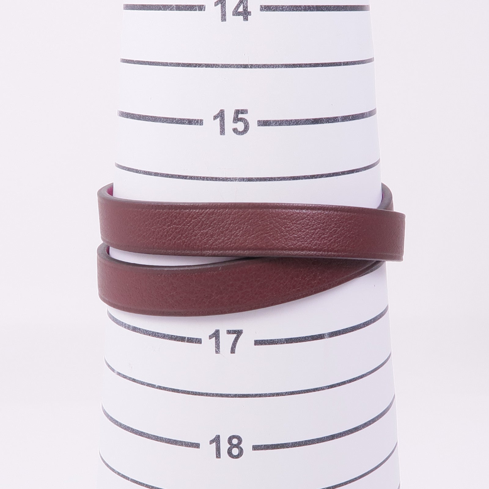 HERMES Swift皮革Medor Infini Double Tour Bracelet銀扣手帶Rose Pourpre