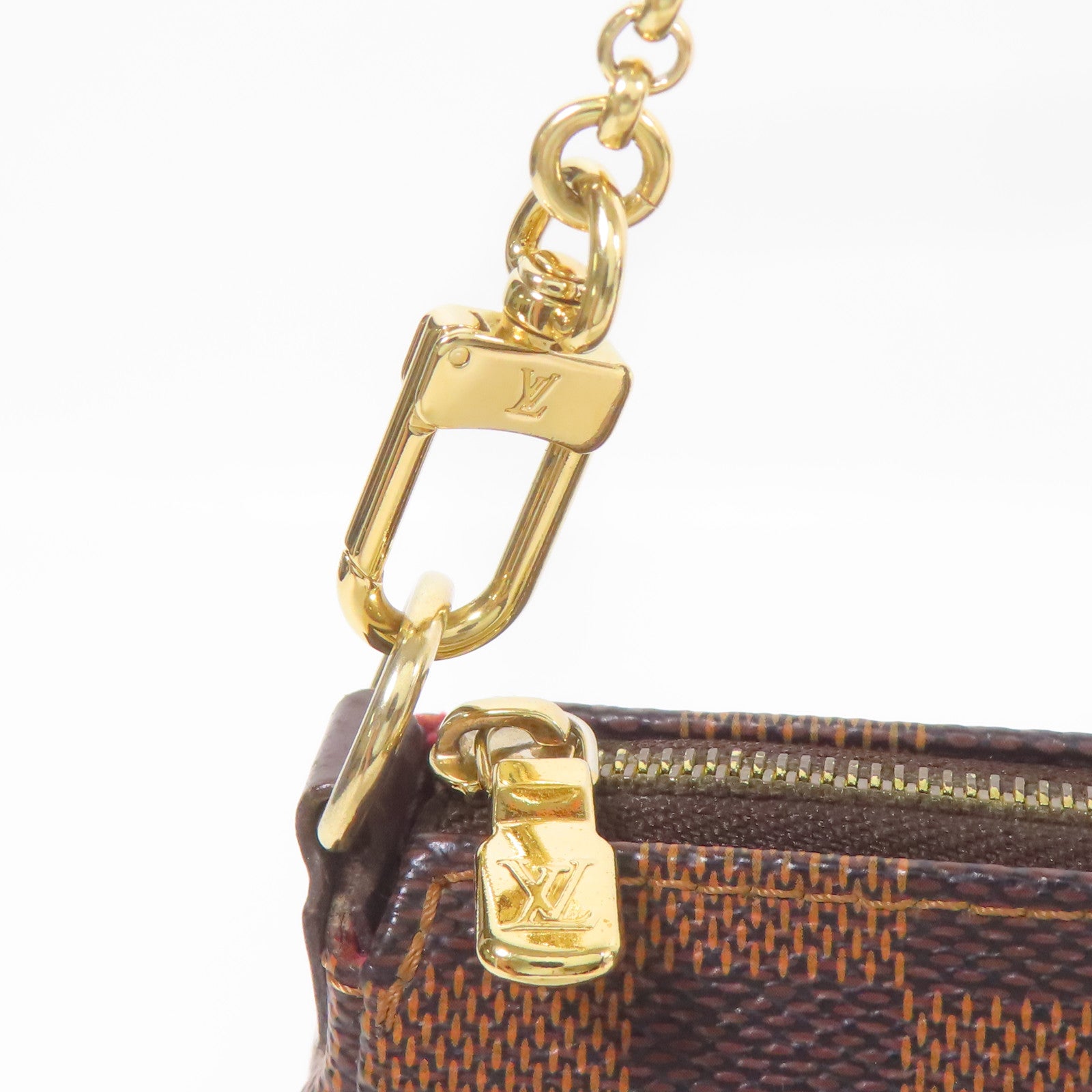 LOUIS VUITTON Damier Eva金扣手挽肩背兩用袋