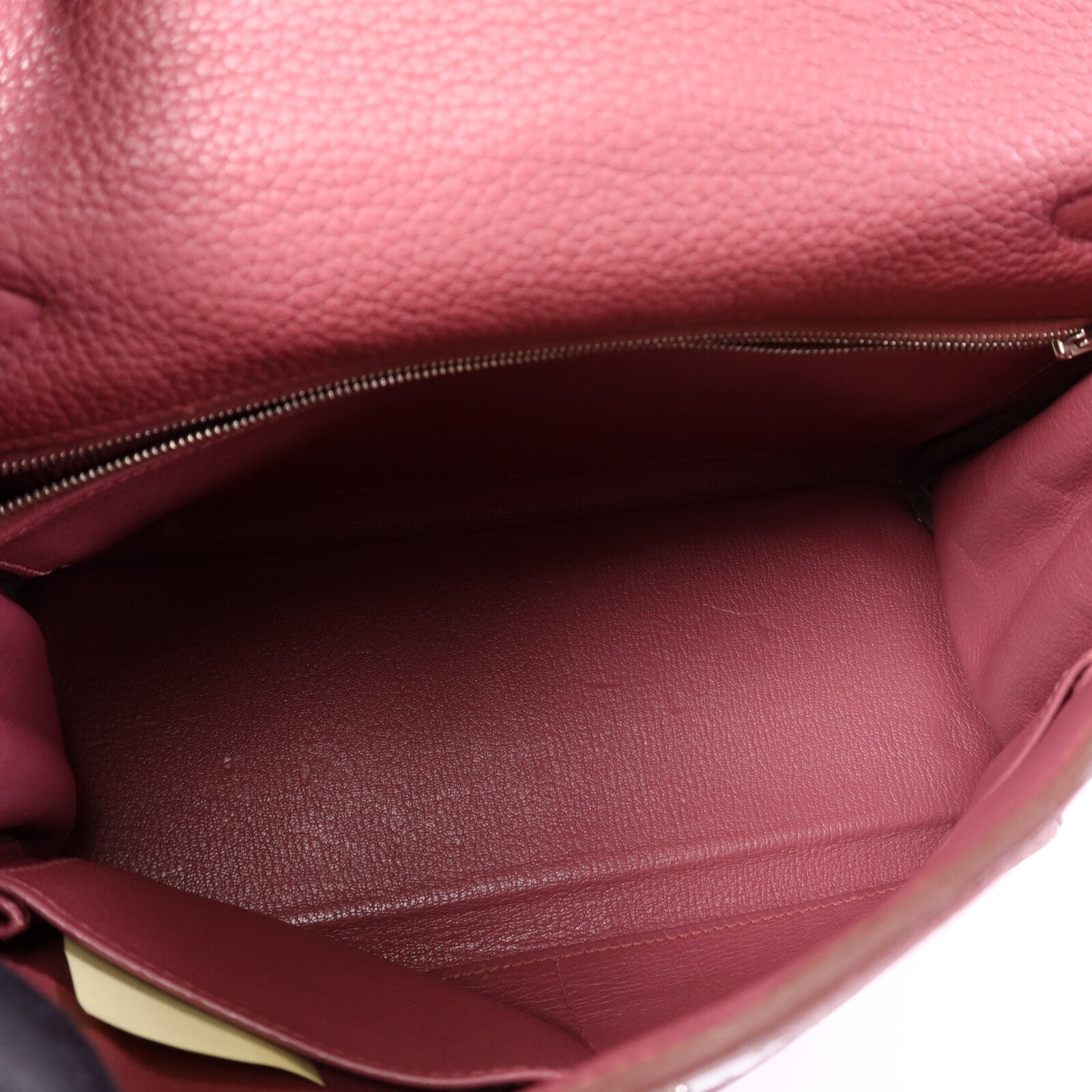 HERMES Togo皮革Kelly 28銀扣手挽肩背兩用袋Bois de Rose