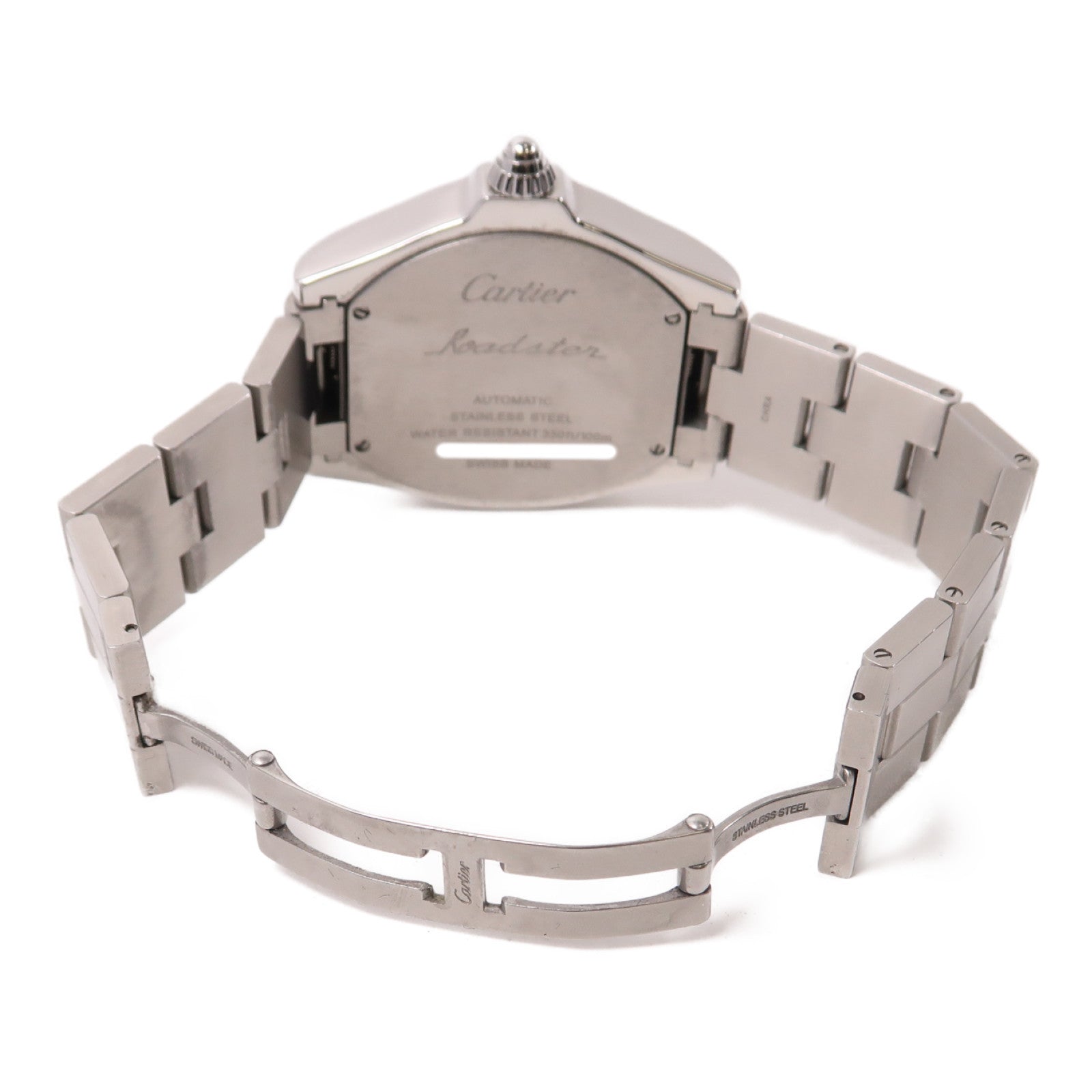 CARTIER Roadster不鏽鋼手錶自動機芯銀色