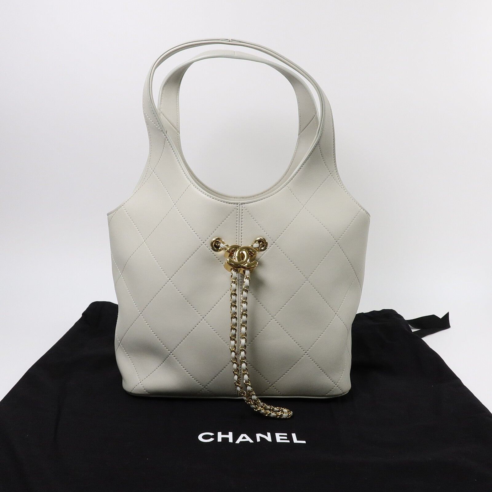CHANEL 牛皮皮革Hobo Bag手挽袋