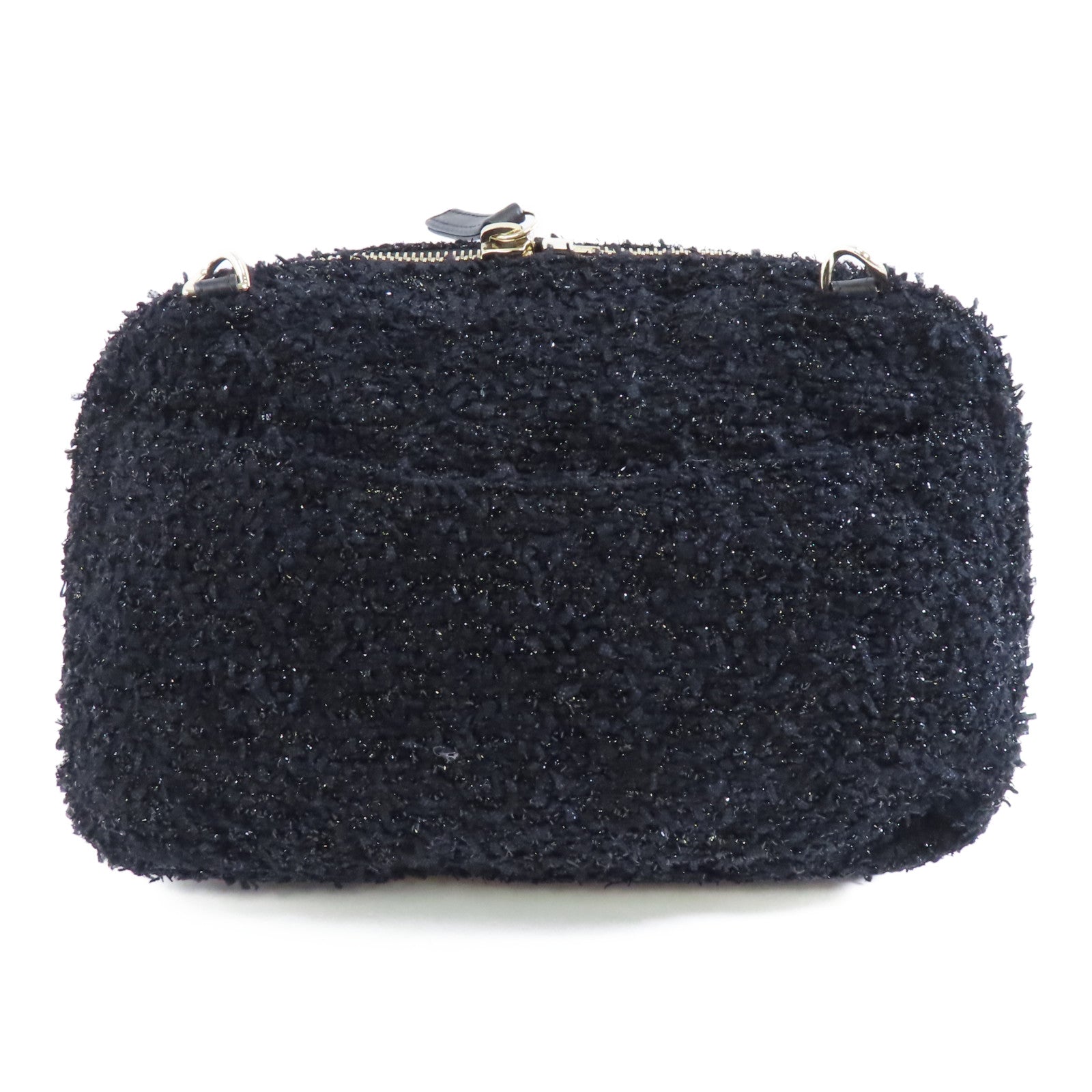 CHANEL 【激減優惠】花呢2 Way Shoulder Tote金扣手挽肩背兩用袋黑色
