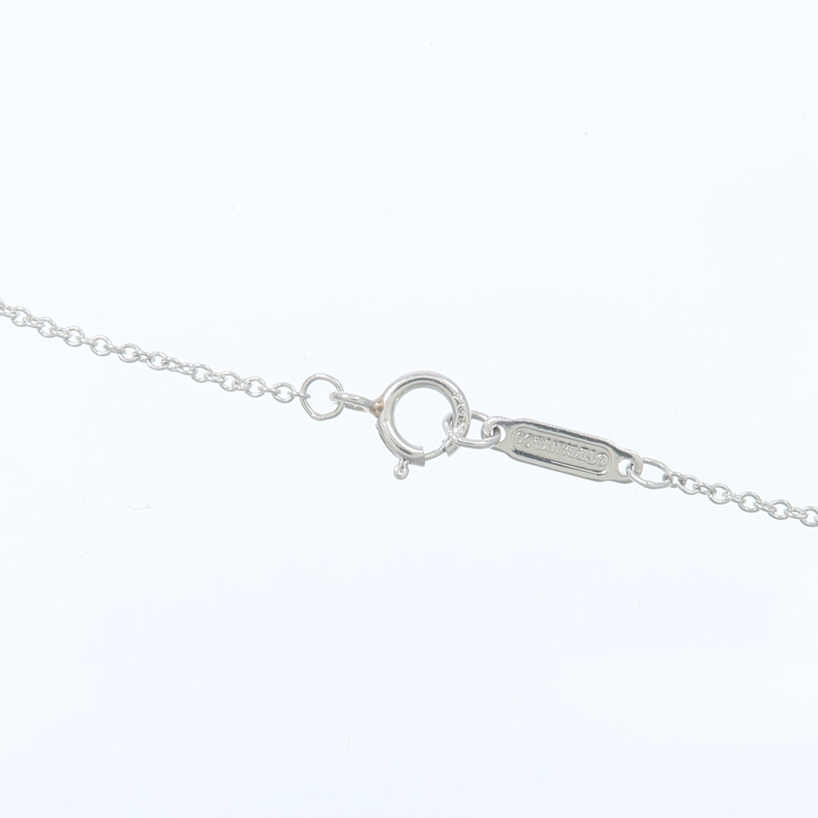 TIFFANY＆CO PT950鉑金Open Circle Necklace鑽石項鍊
