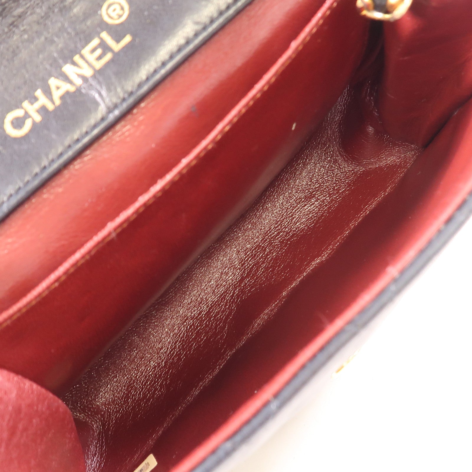 CHANEL CC GHW Chain Shoulder Bag Lambskin Leather Black