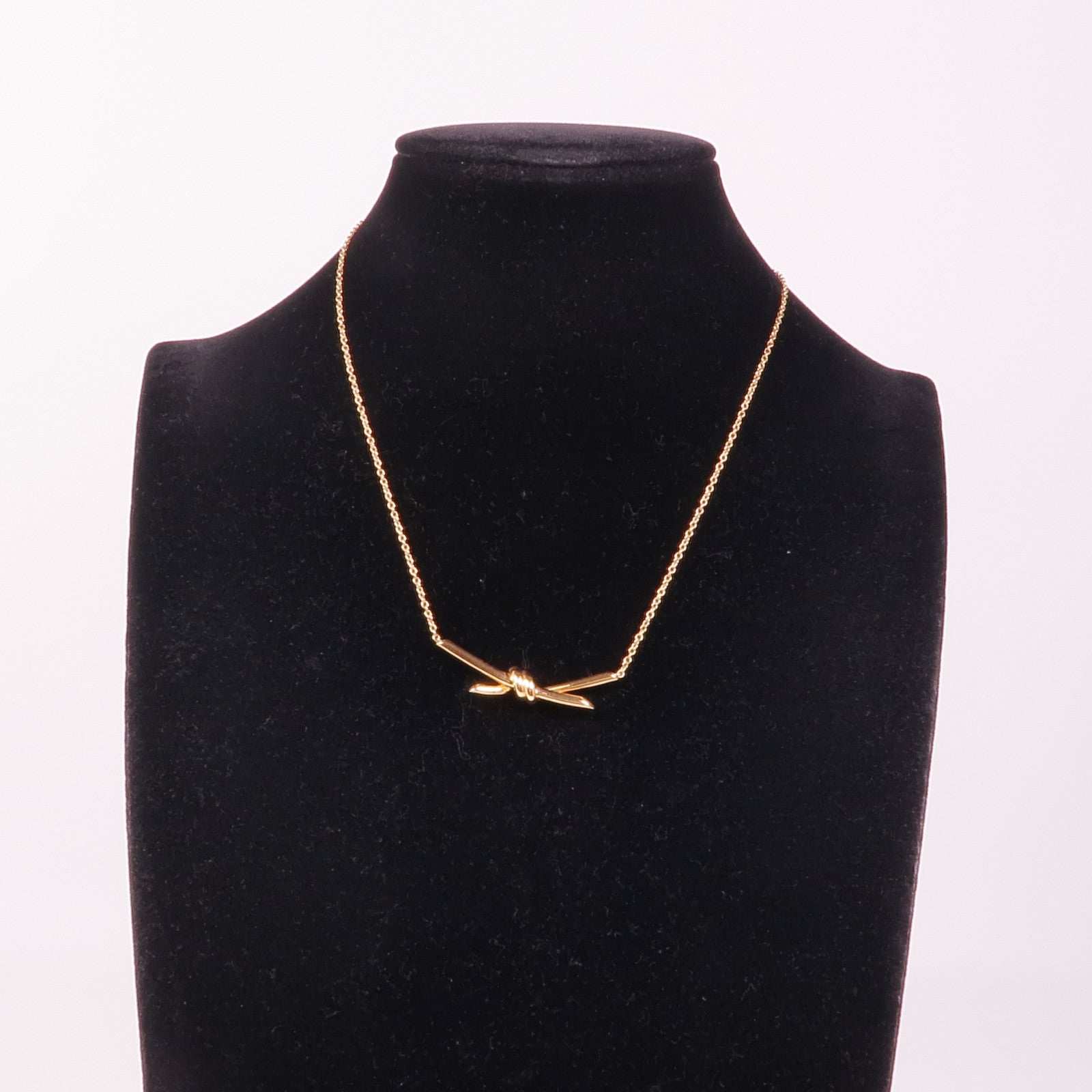 TIFFANY＆CO 18K玫瑰金Tiffany knot項鍊
