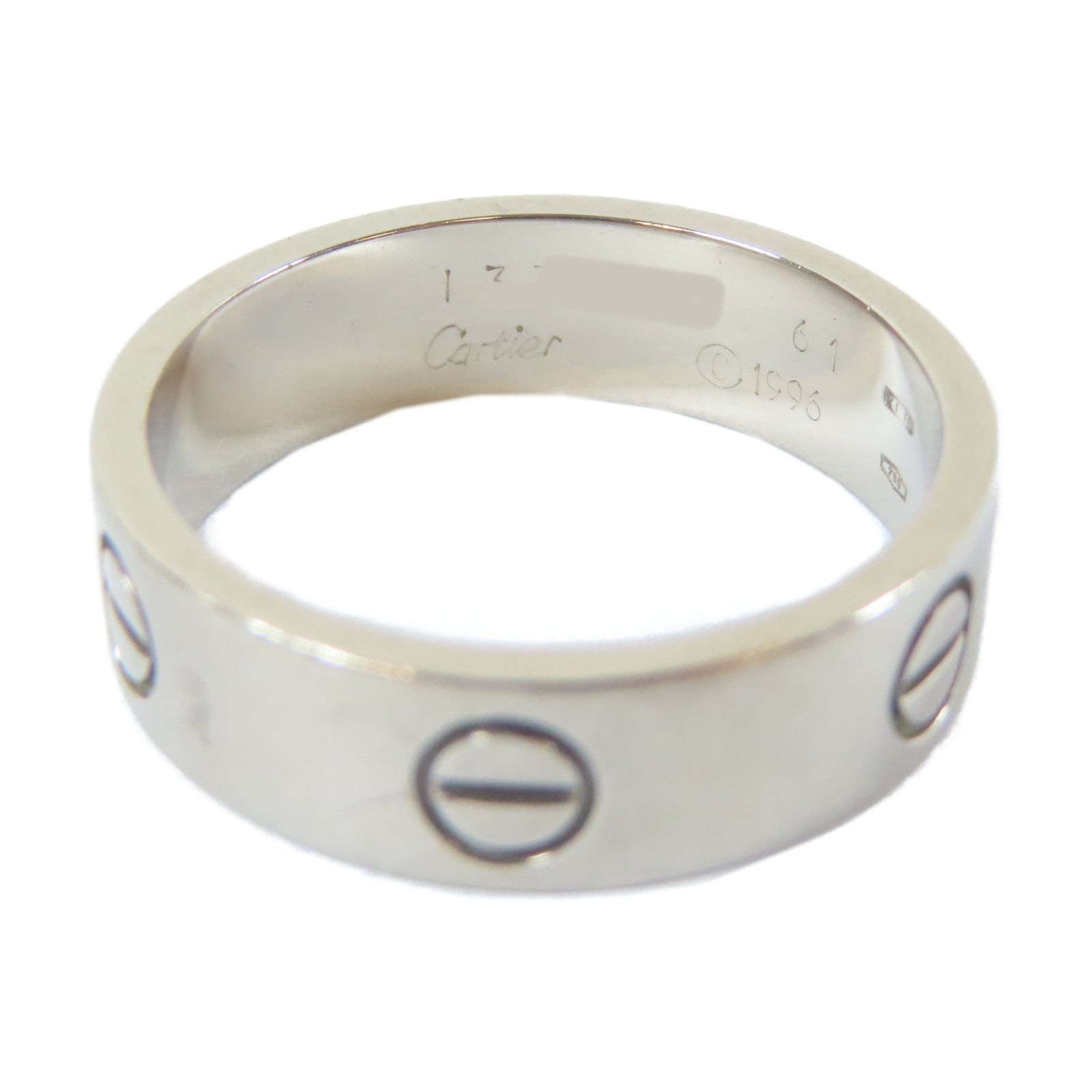 CARTIER 【激減優惠】18K白金Love Ring戒指Cartier#61/US#9