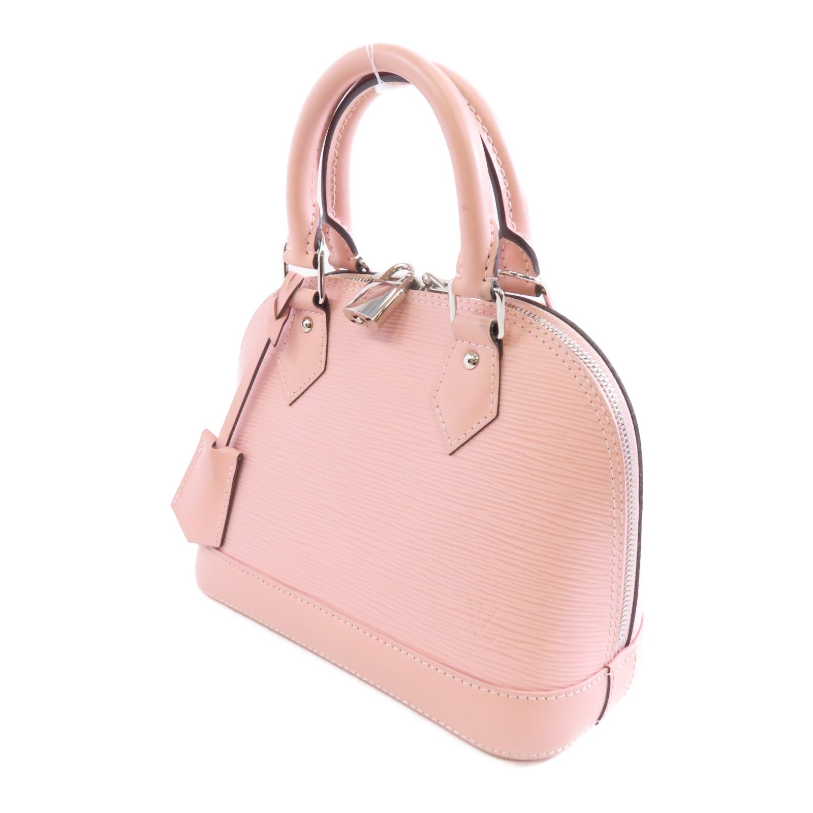 LOUIS VUITTON Epi Alma BB銀扣手挽肩背兩用袋粉紅色