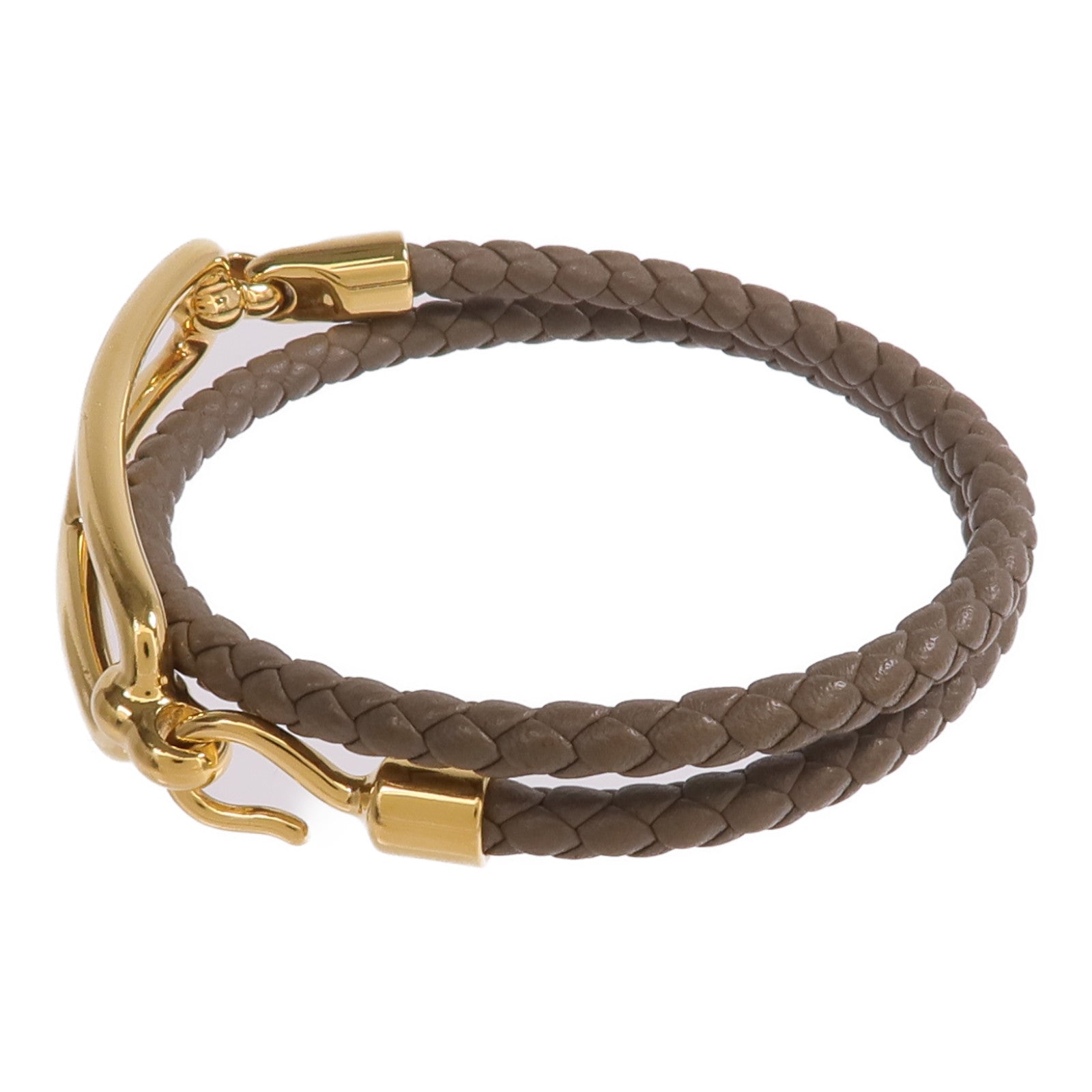 HERMES Swift皮革Roulis Double Tour手帶Etoupe