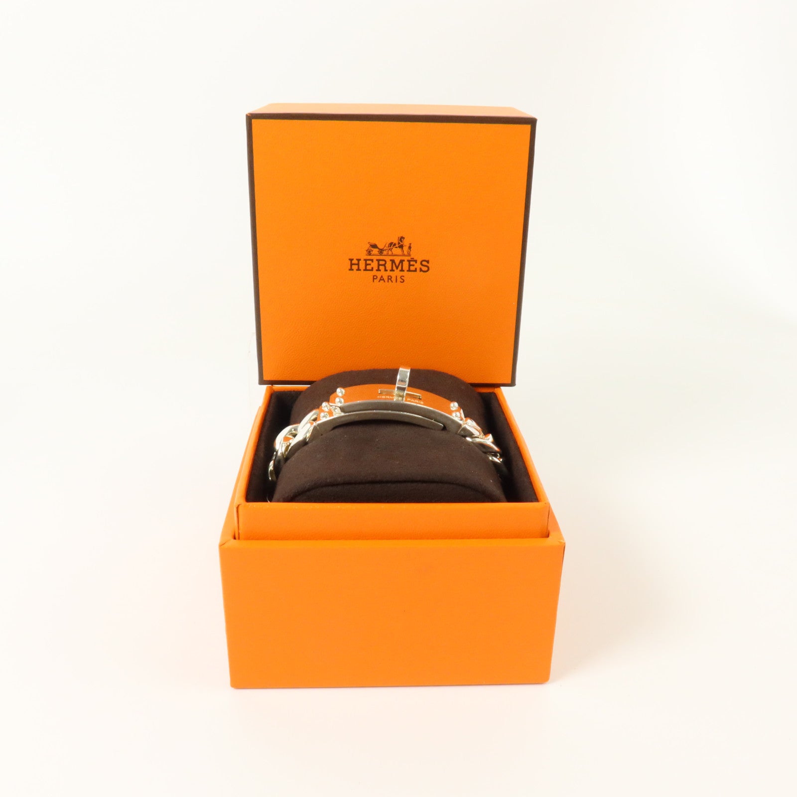 HERMES 925純銀Kelly Gourmette Bracelet銀扣手鏈