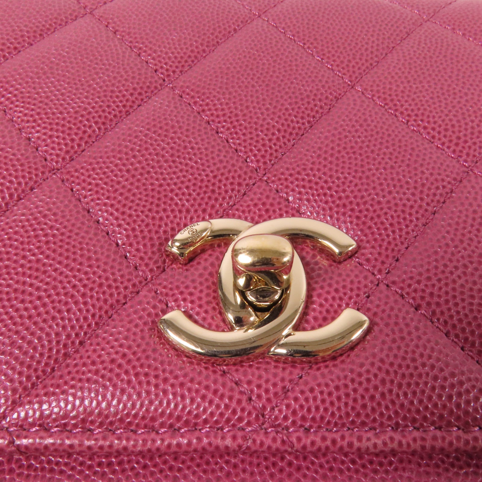 CHANEL 牛皮皮革Business Affinity金扣鏈帶手挽肩背兩用袋