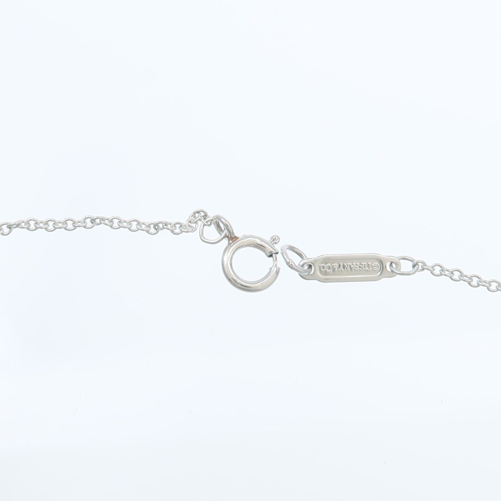 TIFFANY＆CO PT950鉑金Open Circle Necklace鑽石項鍊