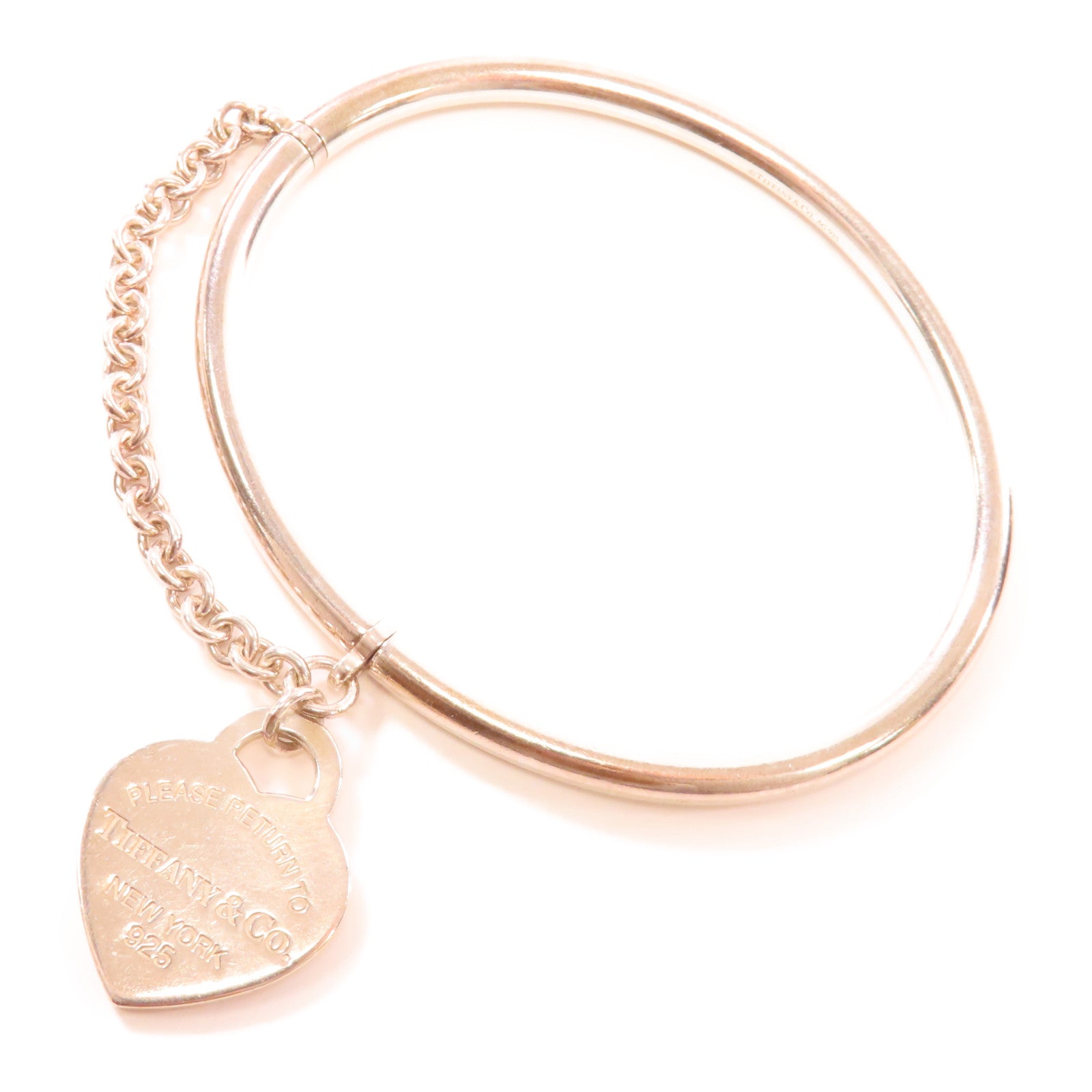 TIFFANY＆CO 925純銀Return To Heart Chain Bracelet手鐲銀色