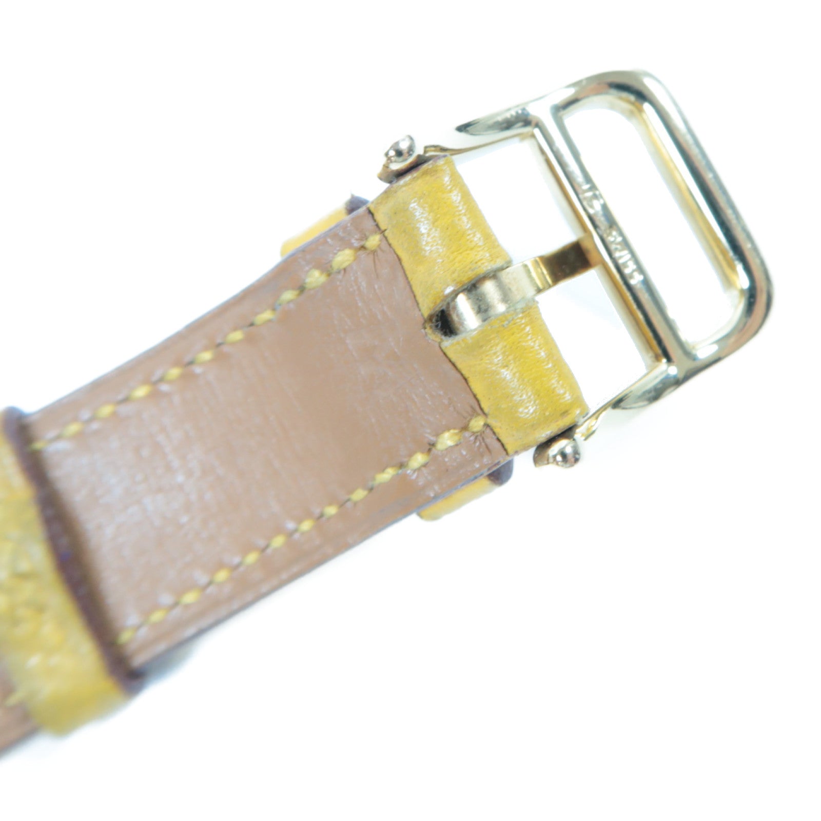 HERMES 【激減優惠】Medor Watch不鏽鋼/皮革手錶石英機芯白色/黃色