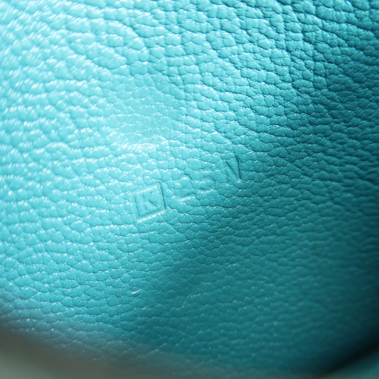 HERMES 【激減優惠】Chevre皮革Buckle Wallet銀扣錢包Bleu Paon