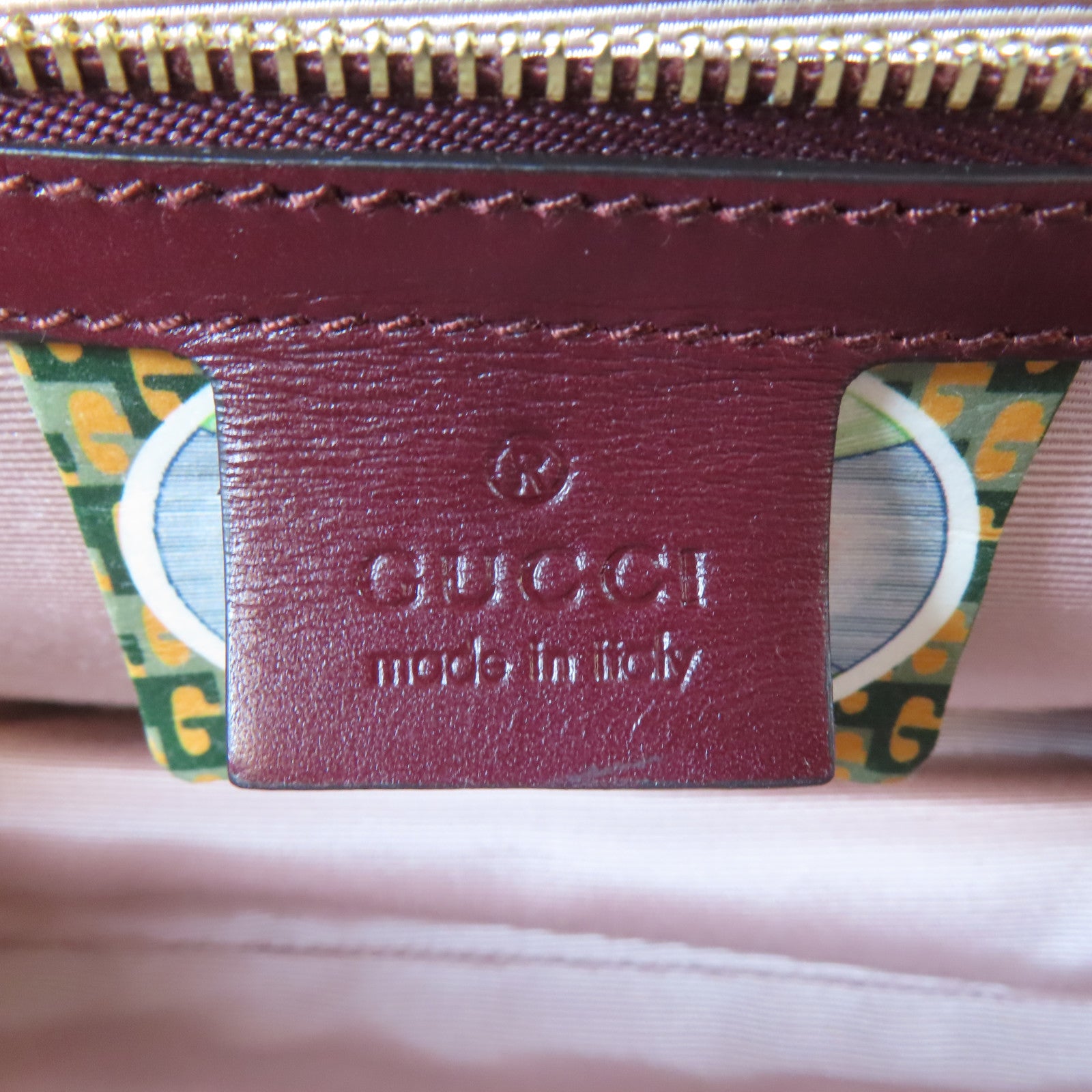 GUCCI 【激減優惠】牛皮皮革Rajah Medium Shoulder Bag金扣鏈帶肩背袋深紅色