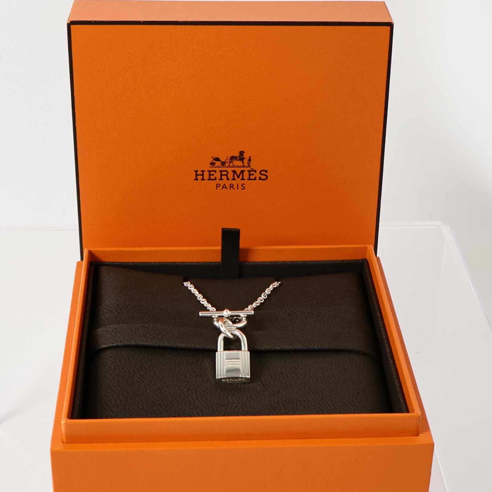 HERMES 925純銀Kelly Cadenas Pendant Necklace項鏈