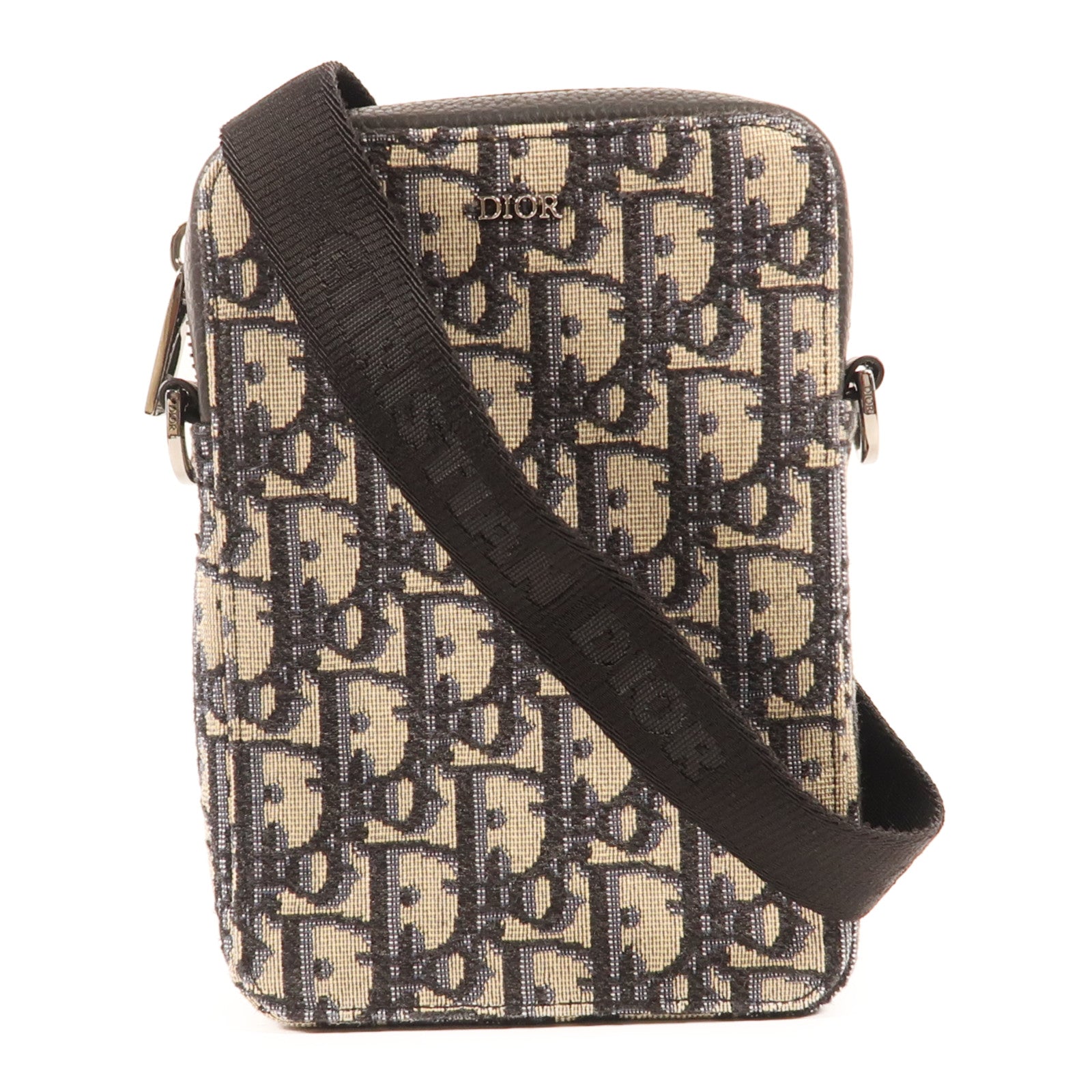 Dior 帆布Shoulder Bag銀扣肩背袋