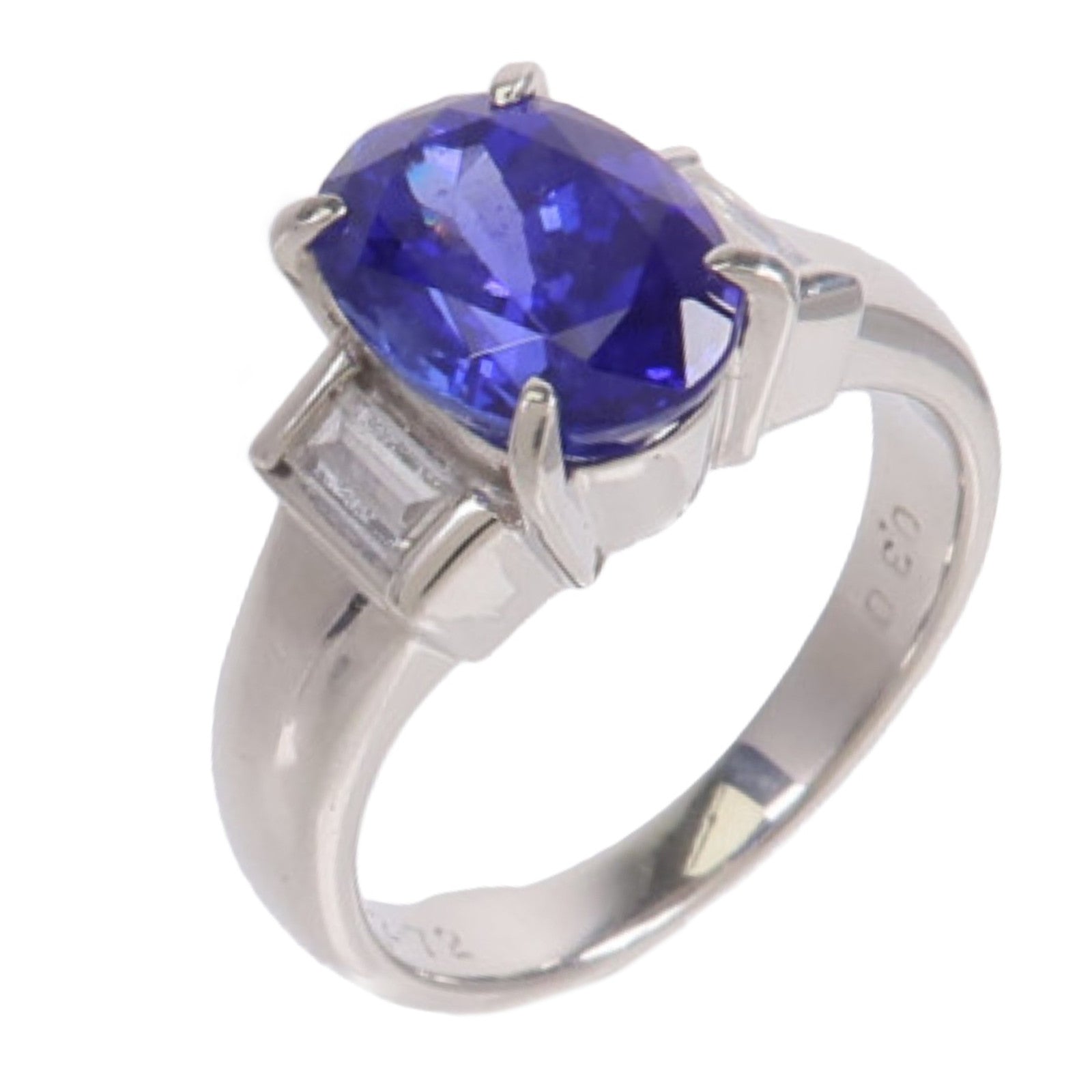 JEWELRY PT900鉑金Tanzanite Diamond Ring坦桑石/鑽石戒指