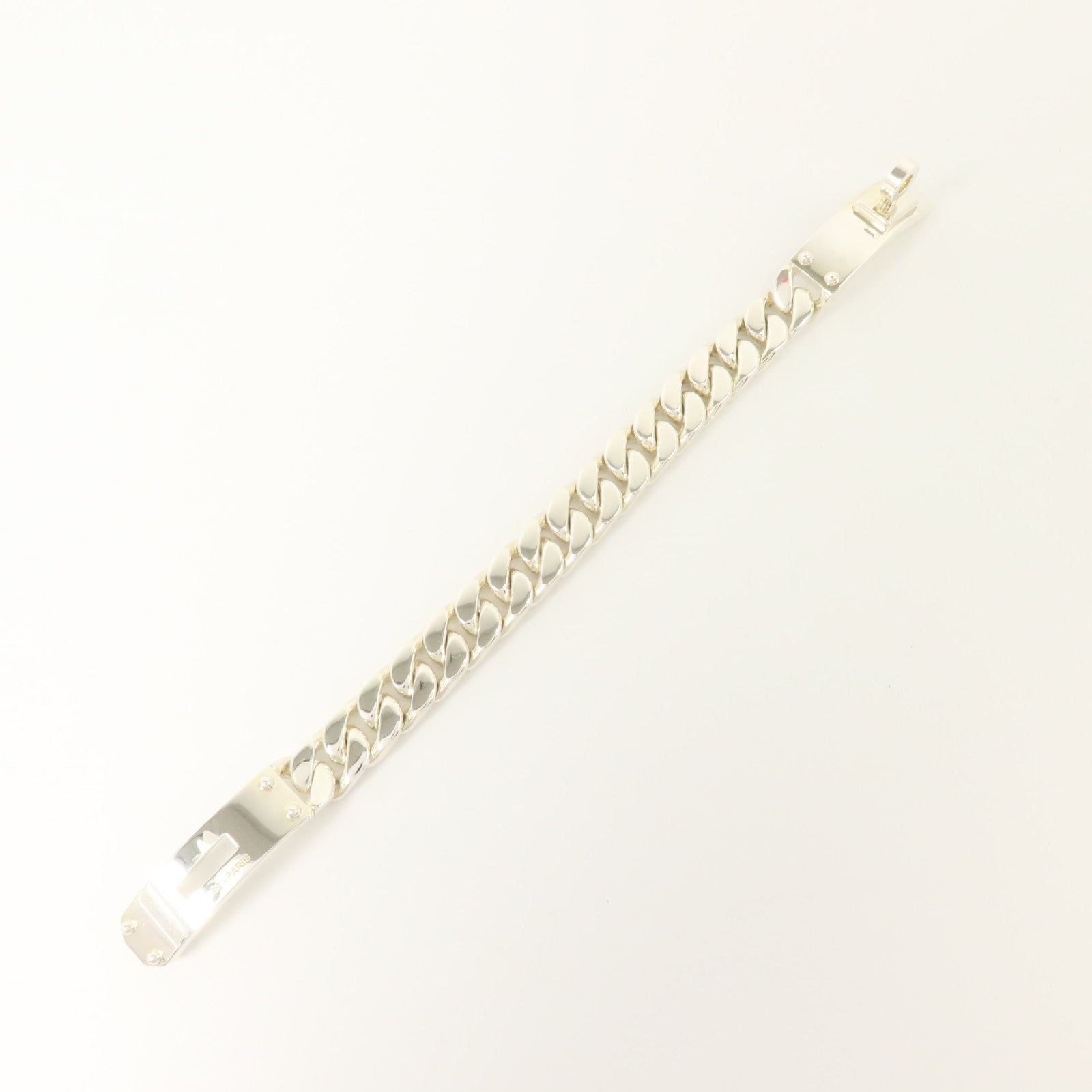HERMES 925純銀Kelly Gourmette Bracelet銀扣手鏈