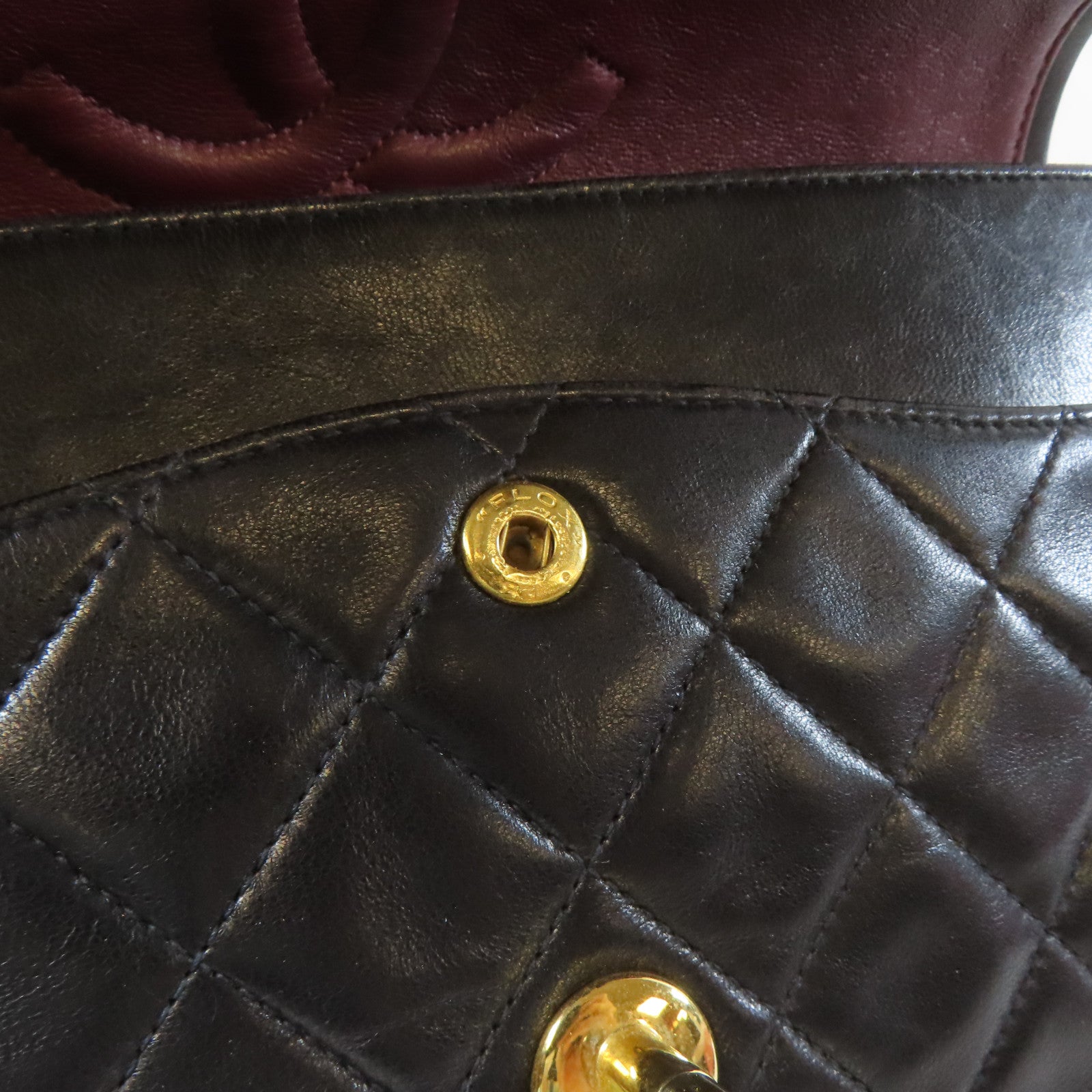 CHANEL 菱格羊皮皮革Vintage Classic 25金扣鏈帶肩背袋黑色