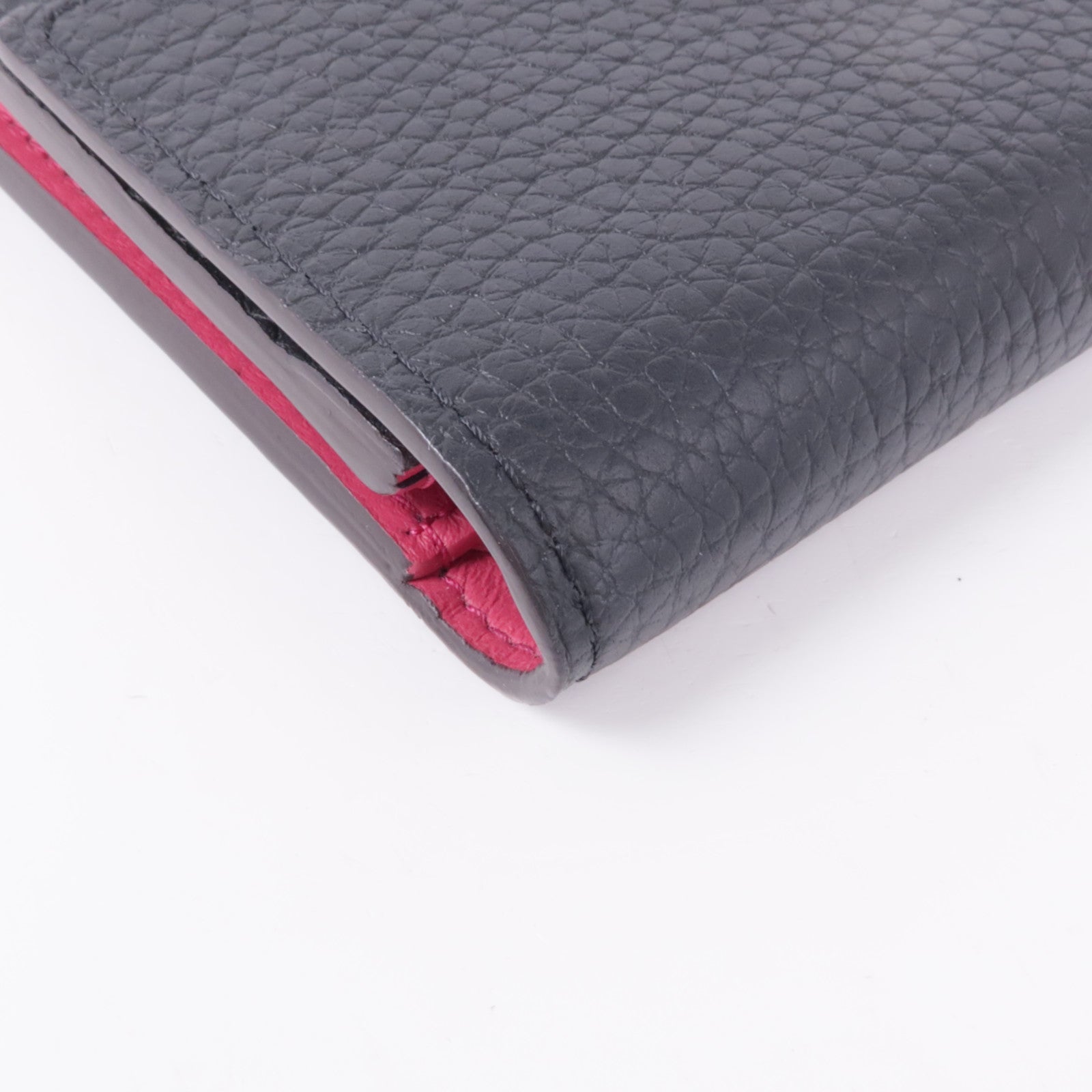 LOUIS VUITTON 【激減優惠】牛皮皮革Capucines Compact Wallet金扣錢包