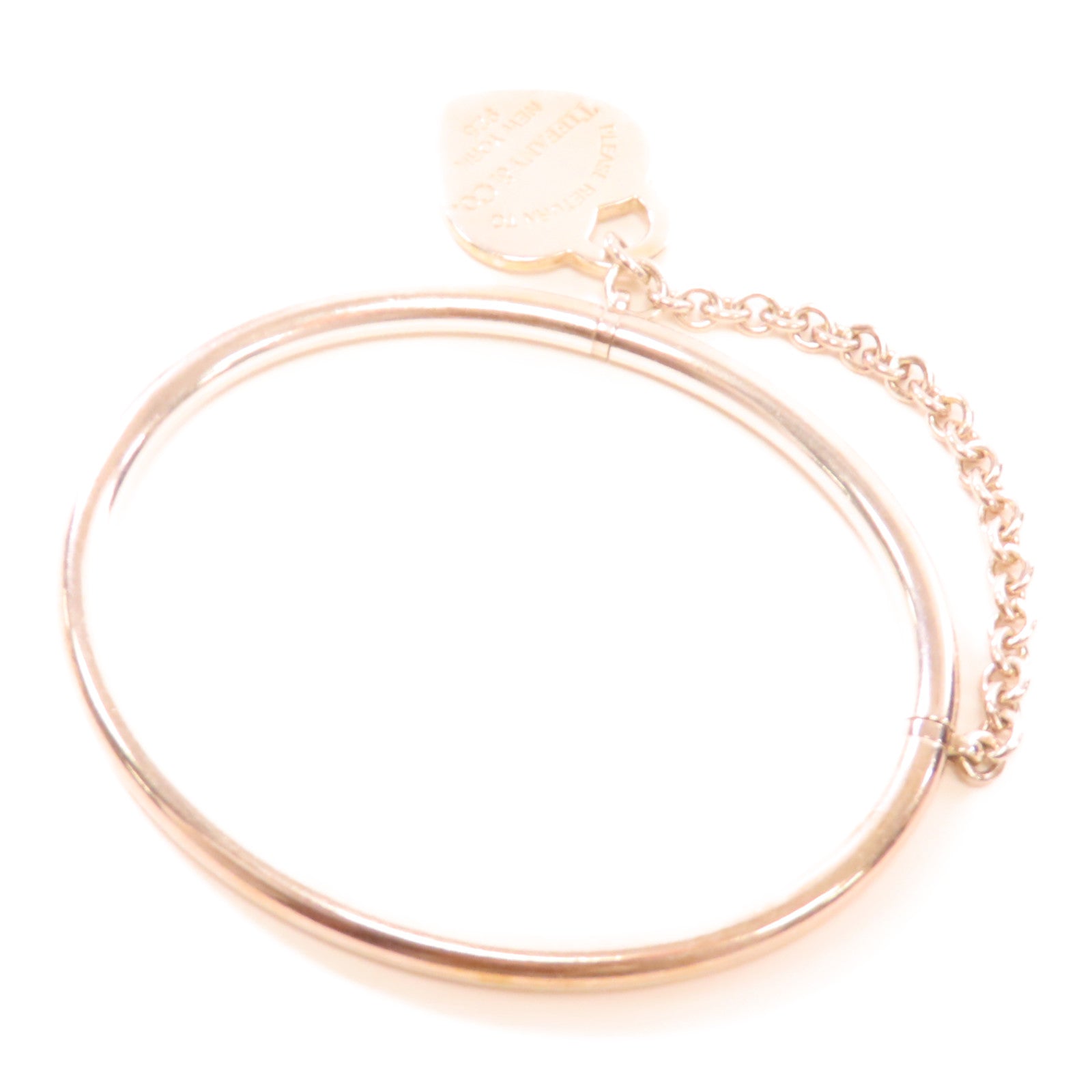 TIFFANY＆CO 925純銀Return To Heart Chain Bracelet手鐲銀色