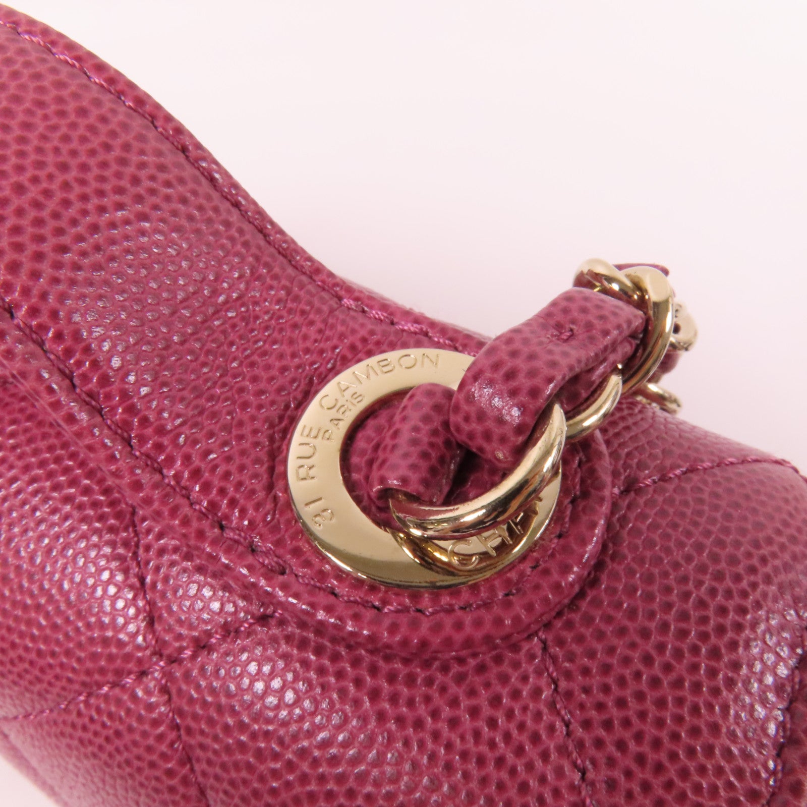 CHANEL 牛皮皮革Business Affinity金扣鏈帶手挽肩背兩用袋