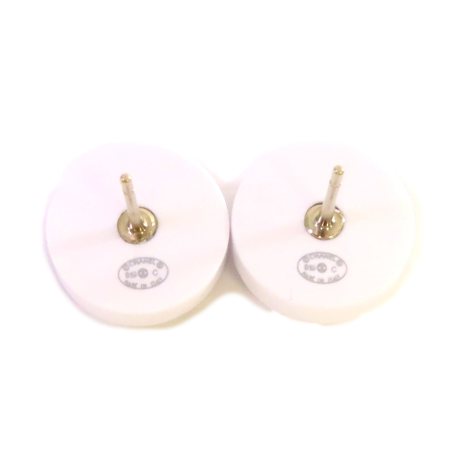 CHANEL PVC/金屬CC Earrings耳環彩色/白色/金色