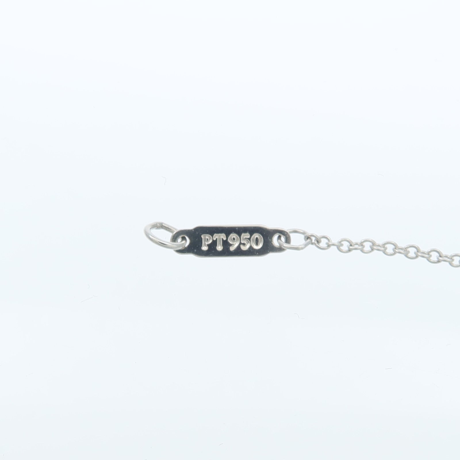 TIFFANY＆CO PT950鉑金Open Circle Necklace鑽石項鍊