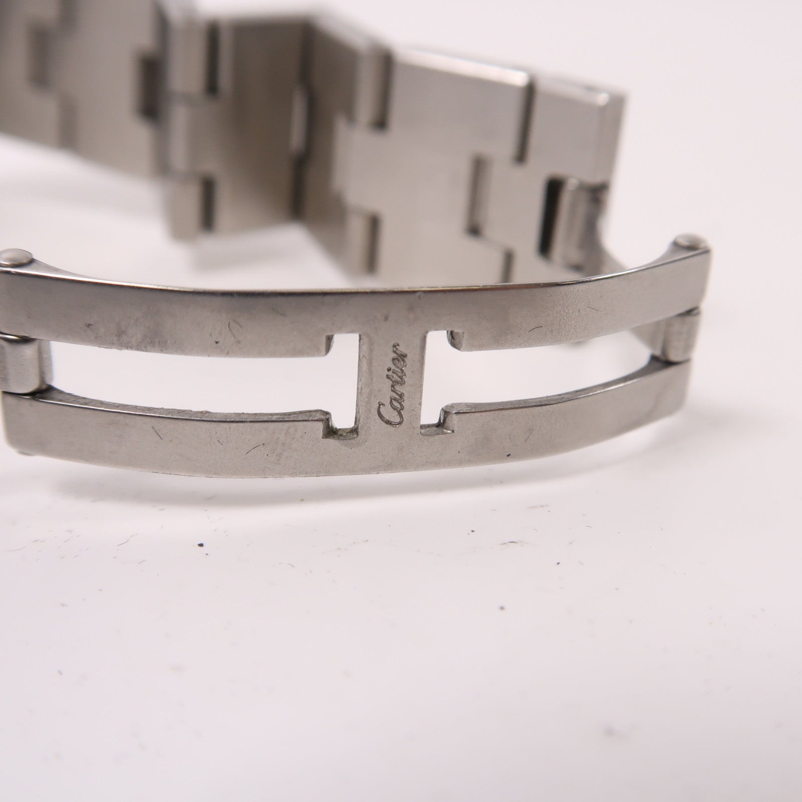 CARTIER Roadster不鏽鋼手錶自動機芯銀色