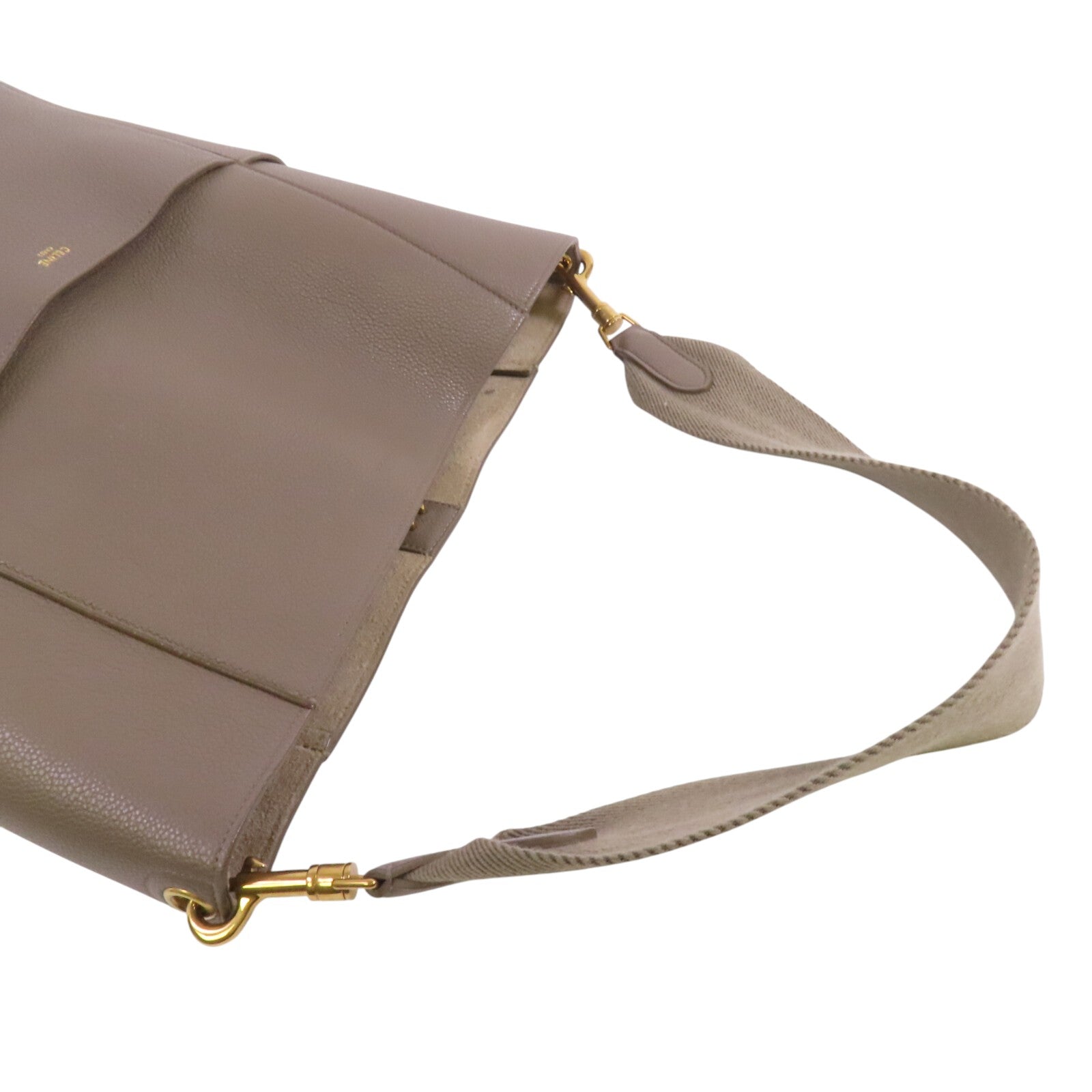 CELINE 牛皮皮革Sangle Bucket Bag金扣肩背袋