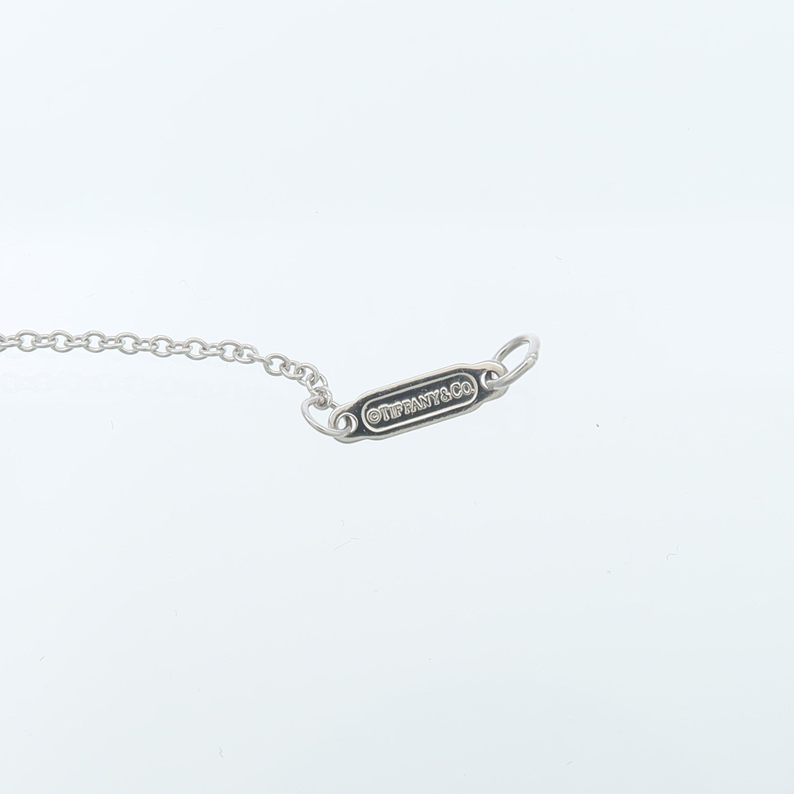 TIFFANY＆CO PT950鉑金Open Circle Necklace鑽石項鍊