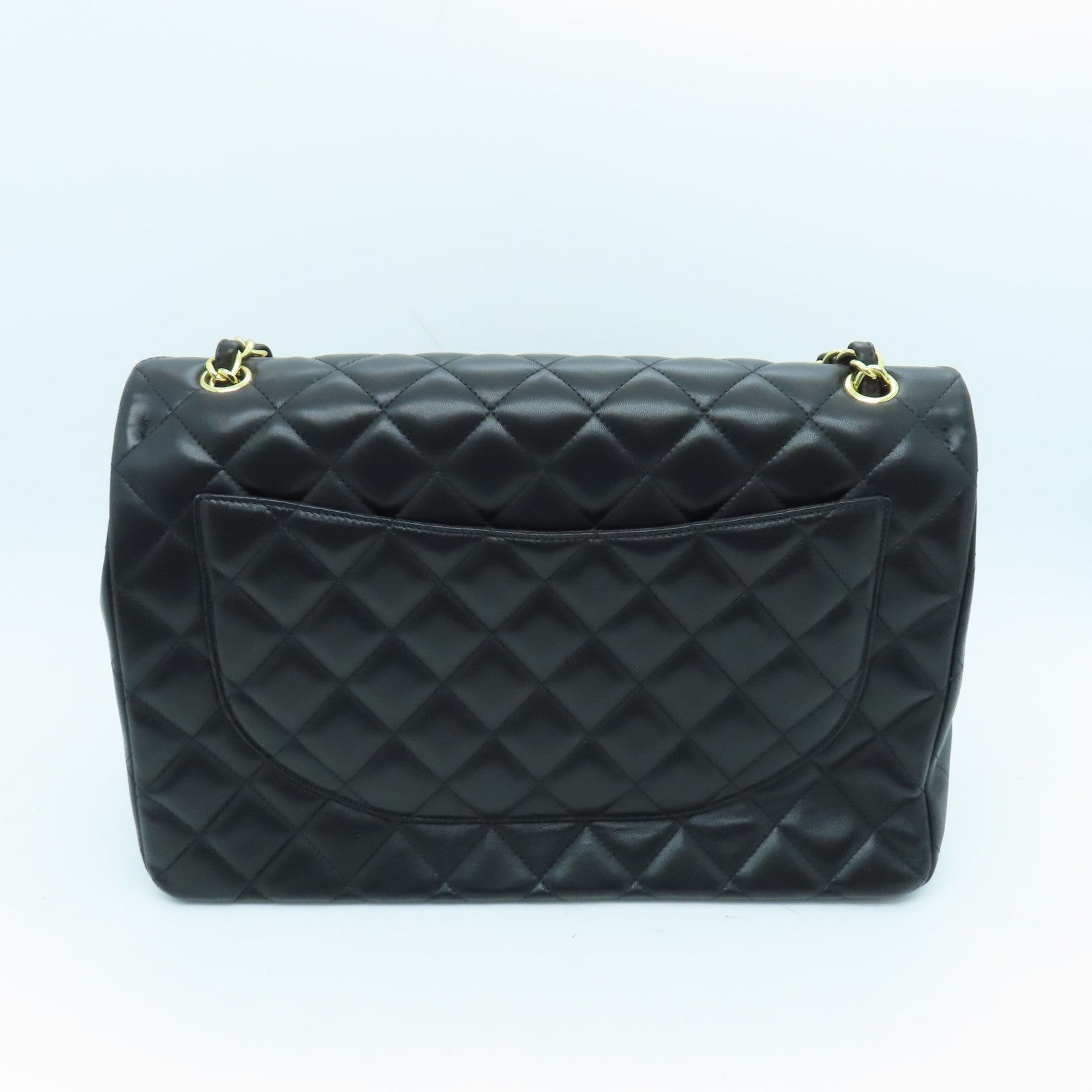CHANEL 【清倉大減價】菱格羊皮皮革Classic Chain Shoulder金扣鏈帶肩背袋黑色