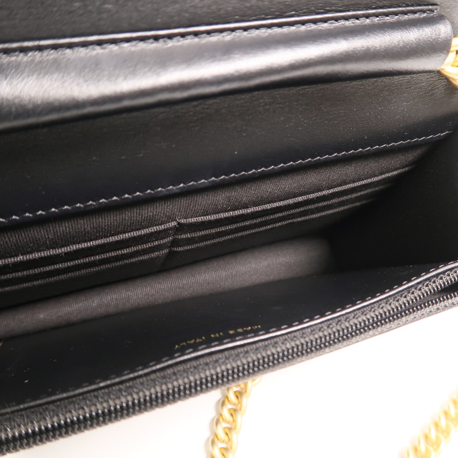 CHANEL 牛皮皮革Boy Wallet On Chain鏈帶肩背袋