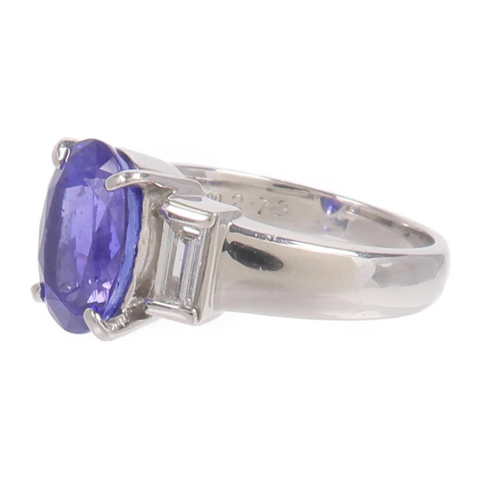 JEWELRY PT900鉑金Tanzanite Diamond Ring坦桑石/鑽石戒指
