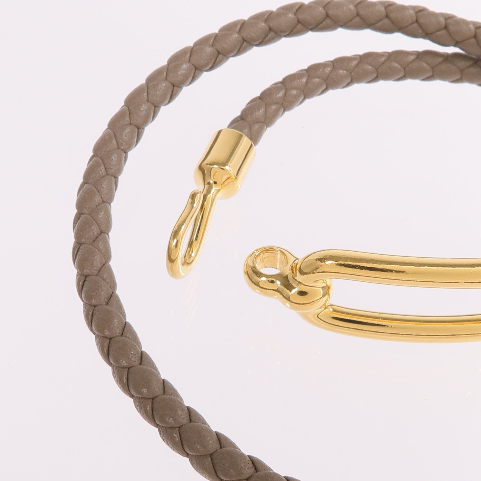 HERMES Swift皮革Roulis Double Tour手帶Etoupe