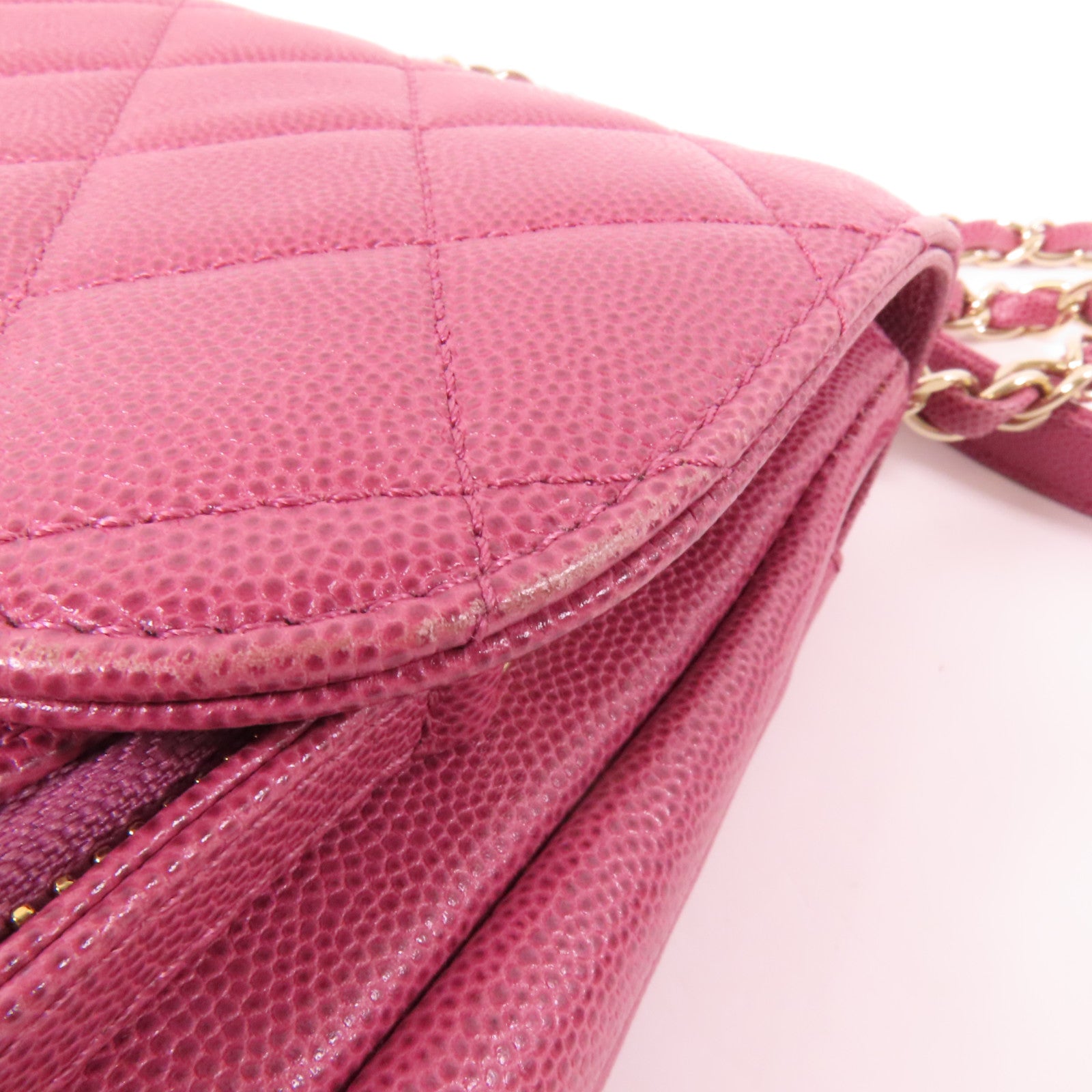 CHANEL 牛皮皮革Business Affinity金扣鏈帶手挽肩背兩用袋