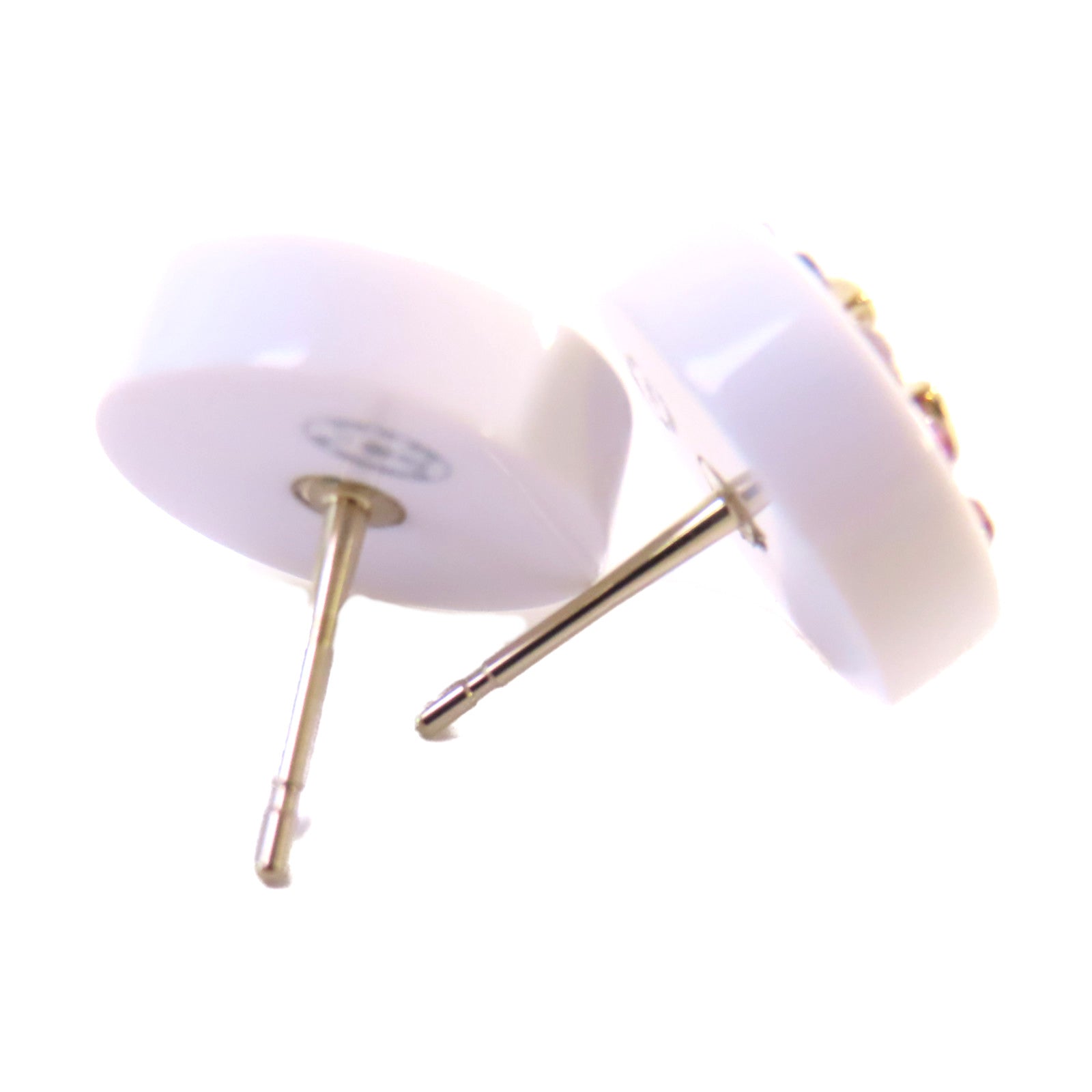 CHANEL PVC/金屬CC Earrings耳環彩色/白色/金色