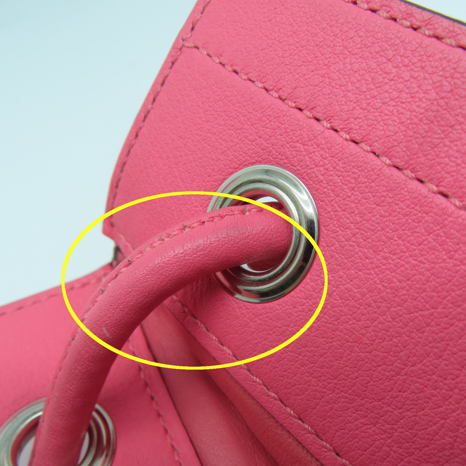 HERMES Veau Swift皮革Aline Mini銀扣肩背袋新杜鵑桃色