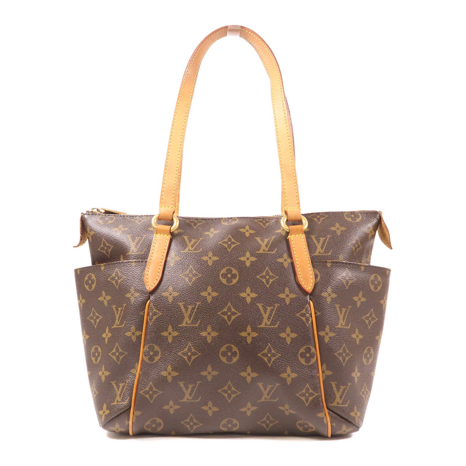 LOUIS VUITTON Monogram Totally PM金扣肩背袋/手挽袋棕色