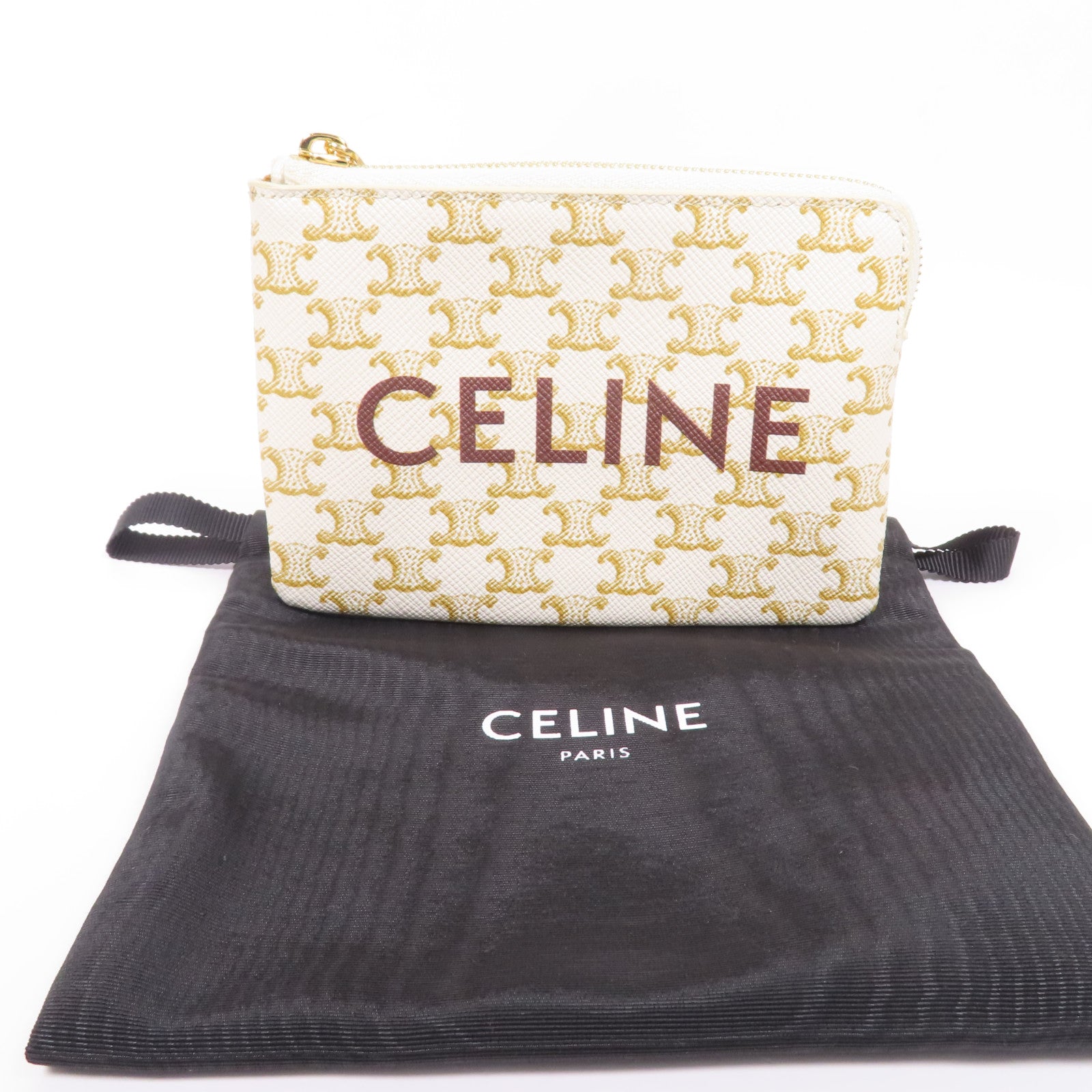 CELINE 塗層帆布Coin Purse金扣零錢包