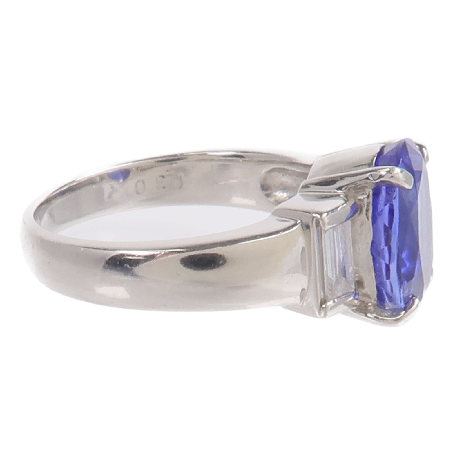 JEWELRY PT900鉑金Tanzanite Diamond Ring坦桑石/鑽石戒指