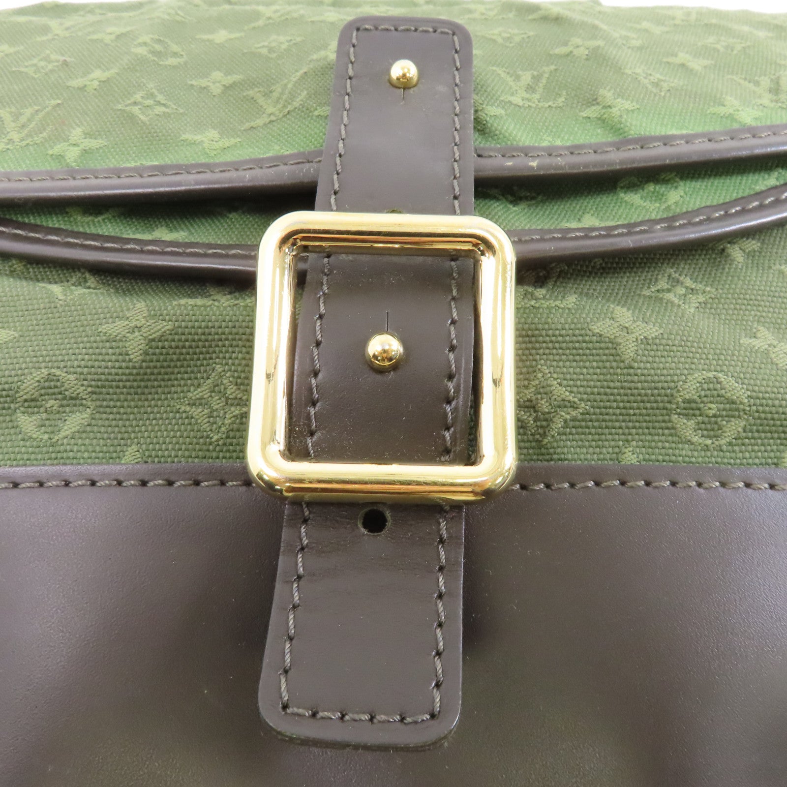 LOUIS VUITTON Monogram Mini Berangere金扣肩背袋綠色