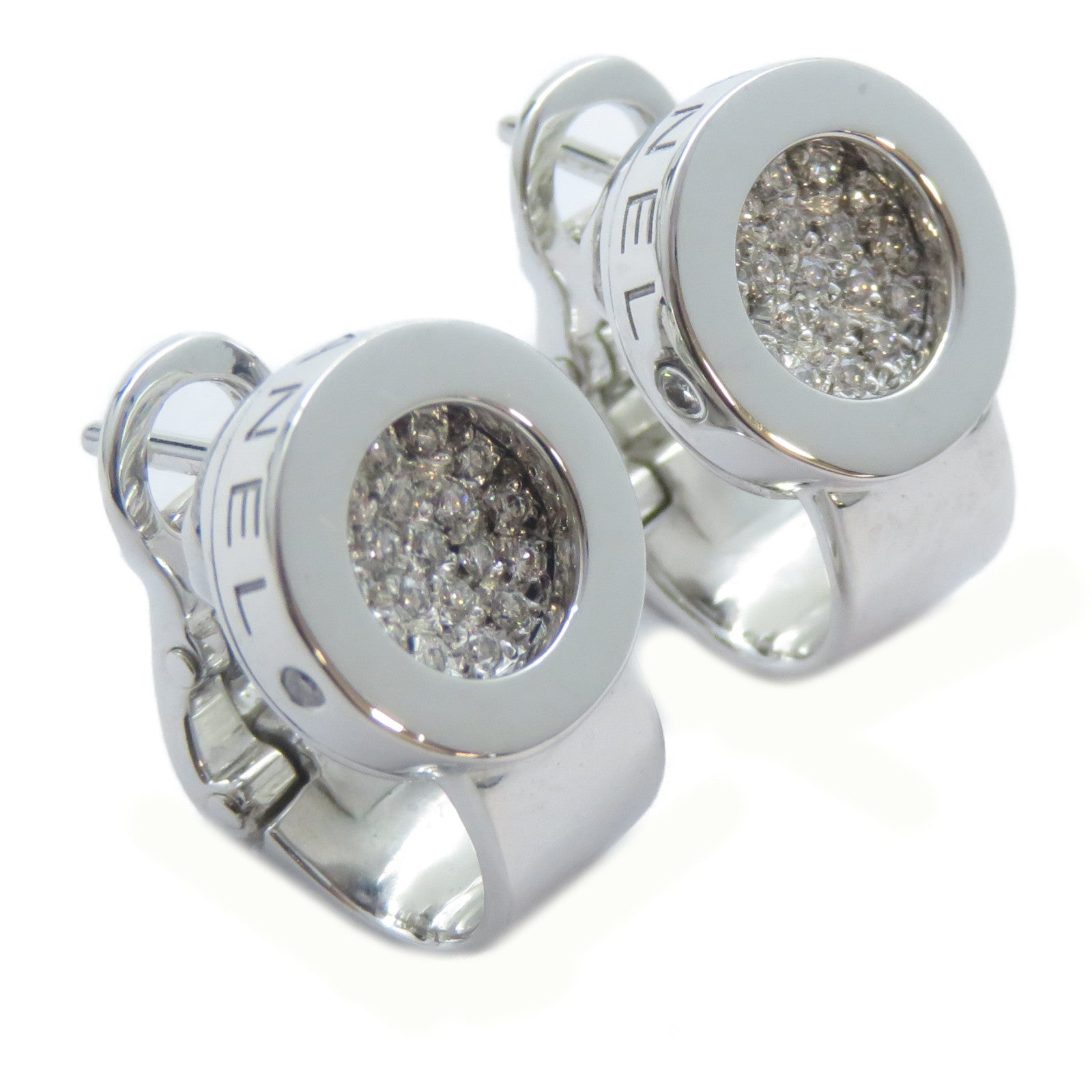 CHANEL 18K白金Diamond Earrings鑽石耳環