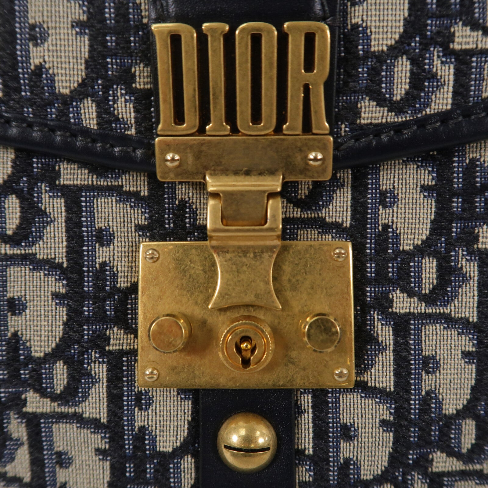 Dior 帆布Oblique Square Dior Addict Flap Bag肩背袋